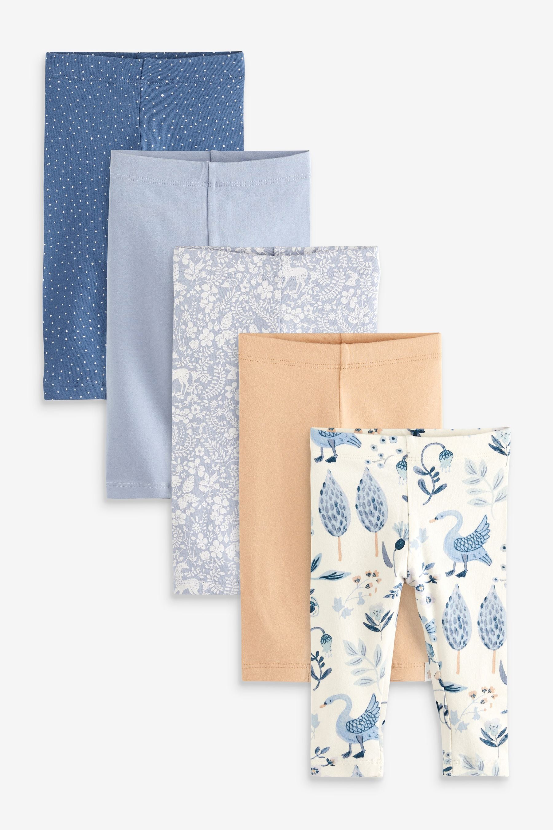 Blue Unicorn 4 Pack Printed Leggings (3mths-7yrs)