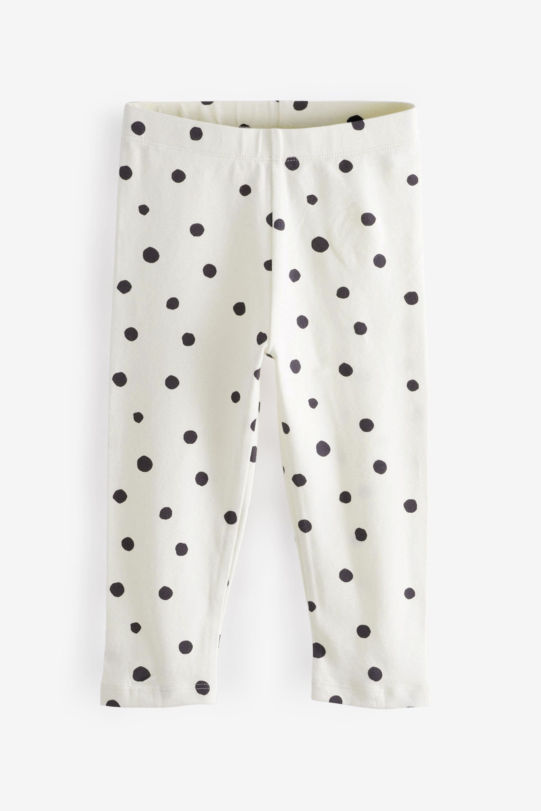 Neutral Spots & Stripes 5 Pack Printed Leggings (3mths-7yrs)