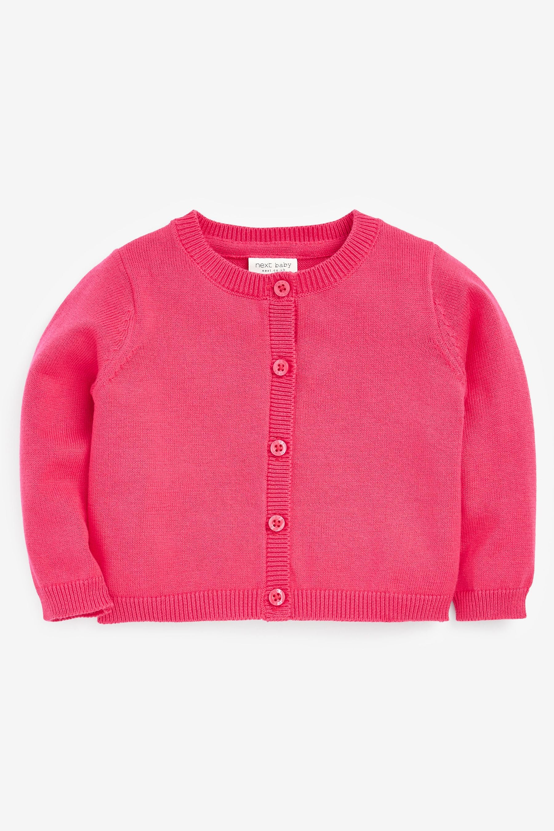 Pink Light Knit Baby Cardigan (0mths-2yrs)