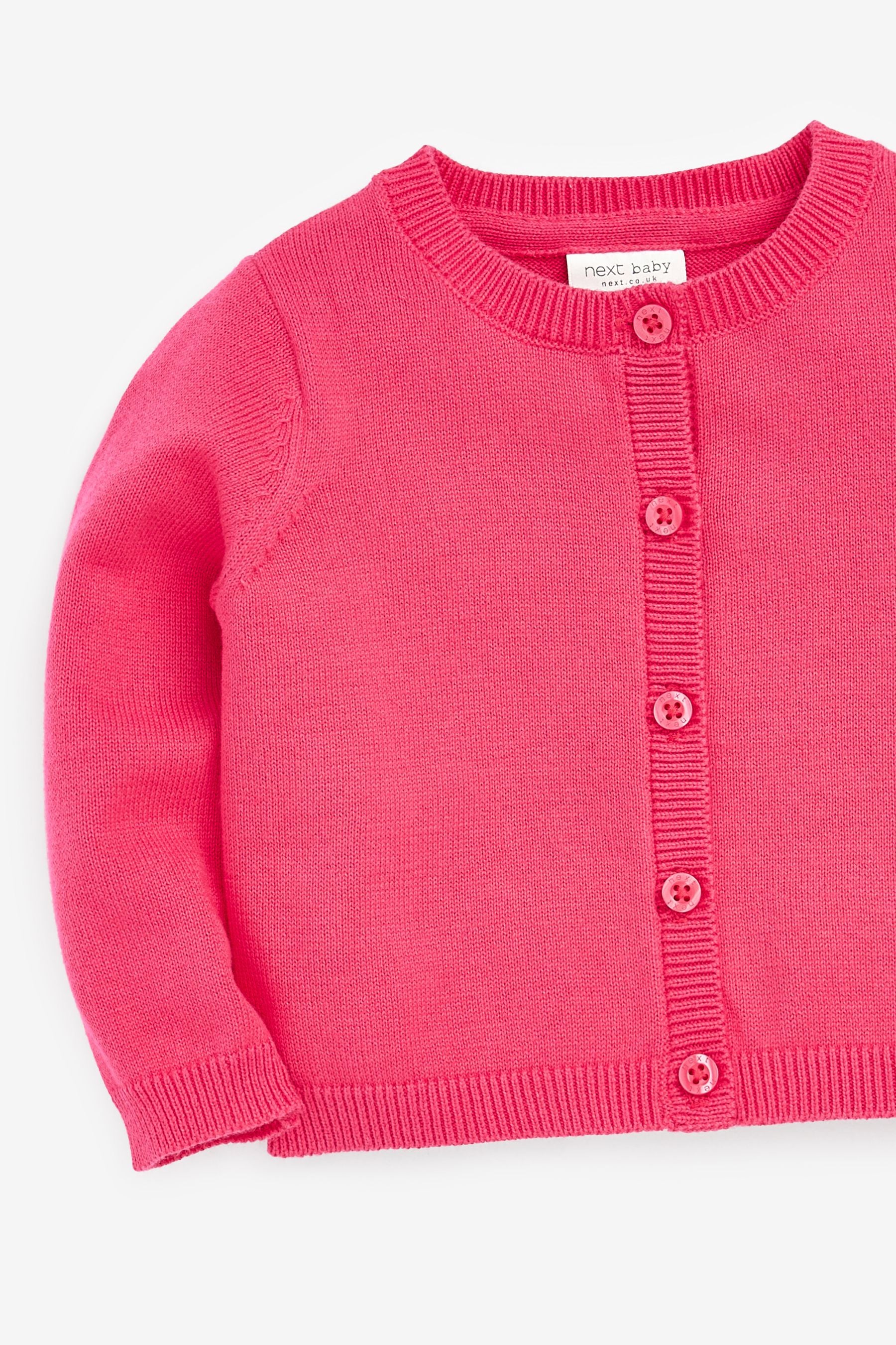 Pink Light Knit Baby Cardigan (0mths-2yrs)