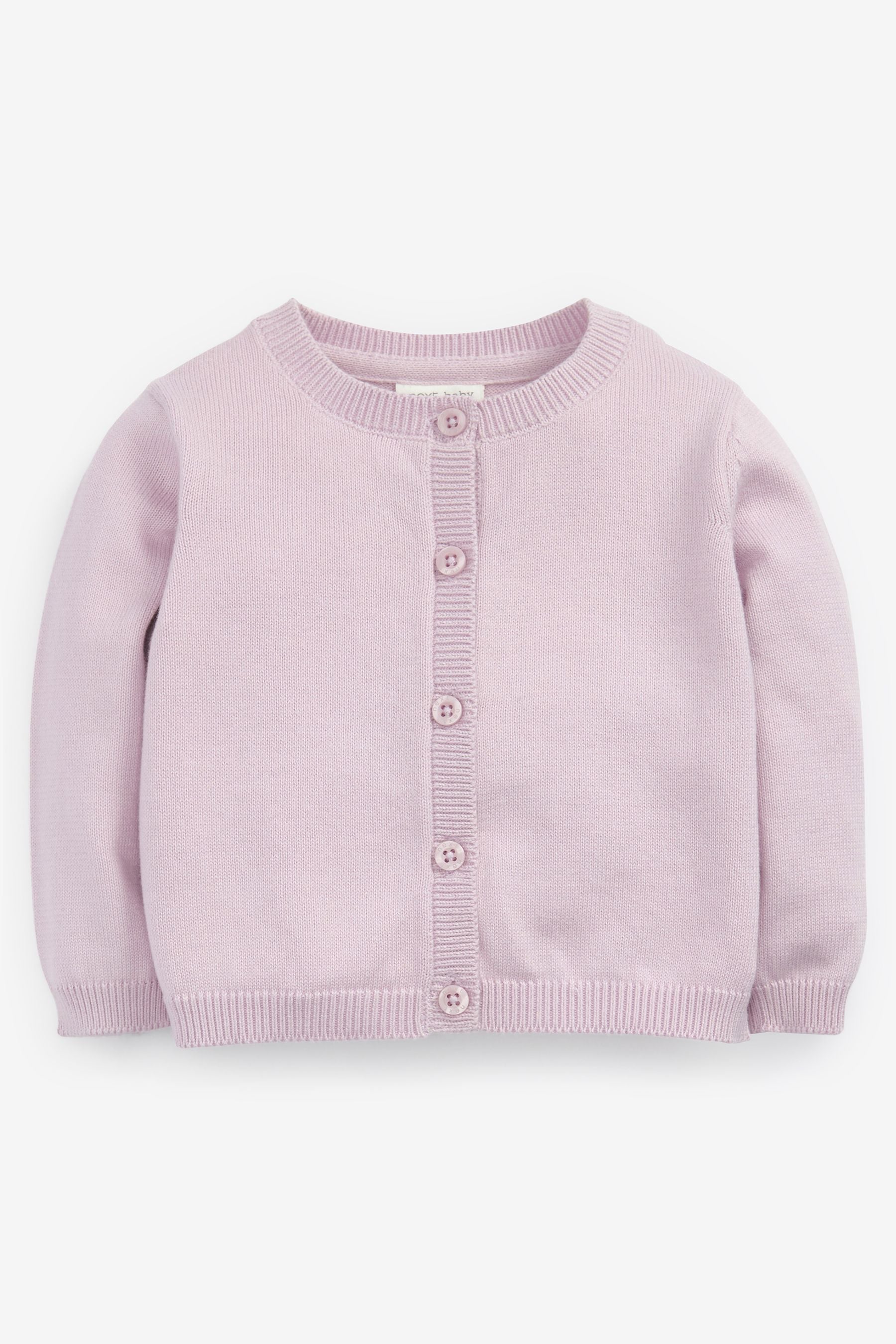 Lilac Purple Knit Baby Cardigan (0mths-2yrs)