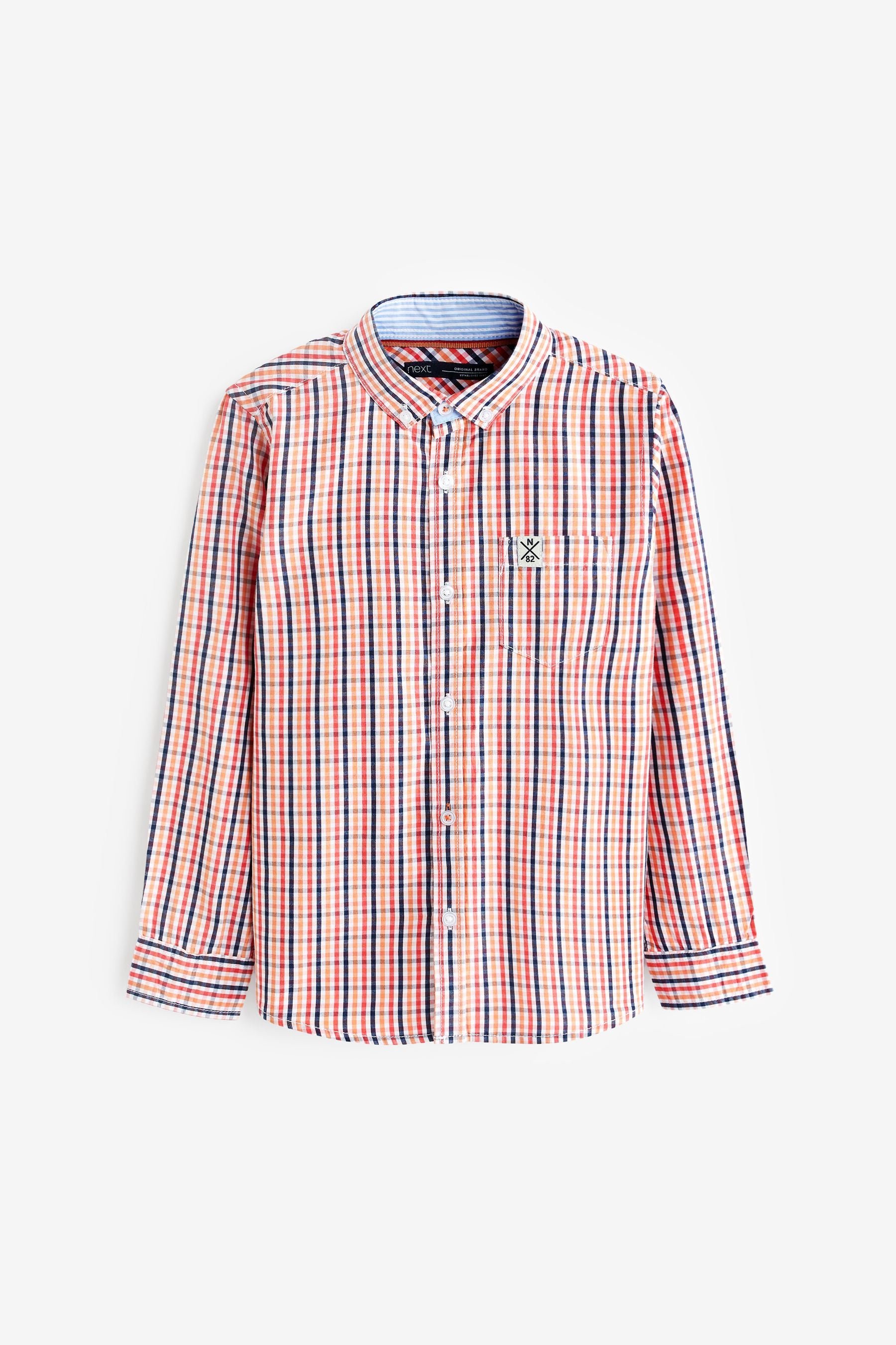 Red Gingham Long Sleeve Shirt (3-16yrs)