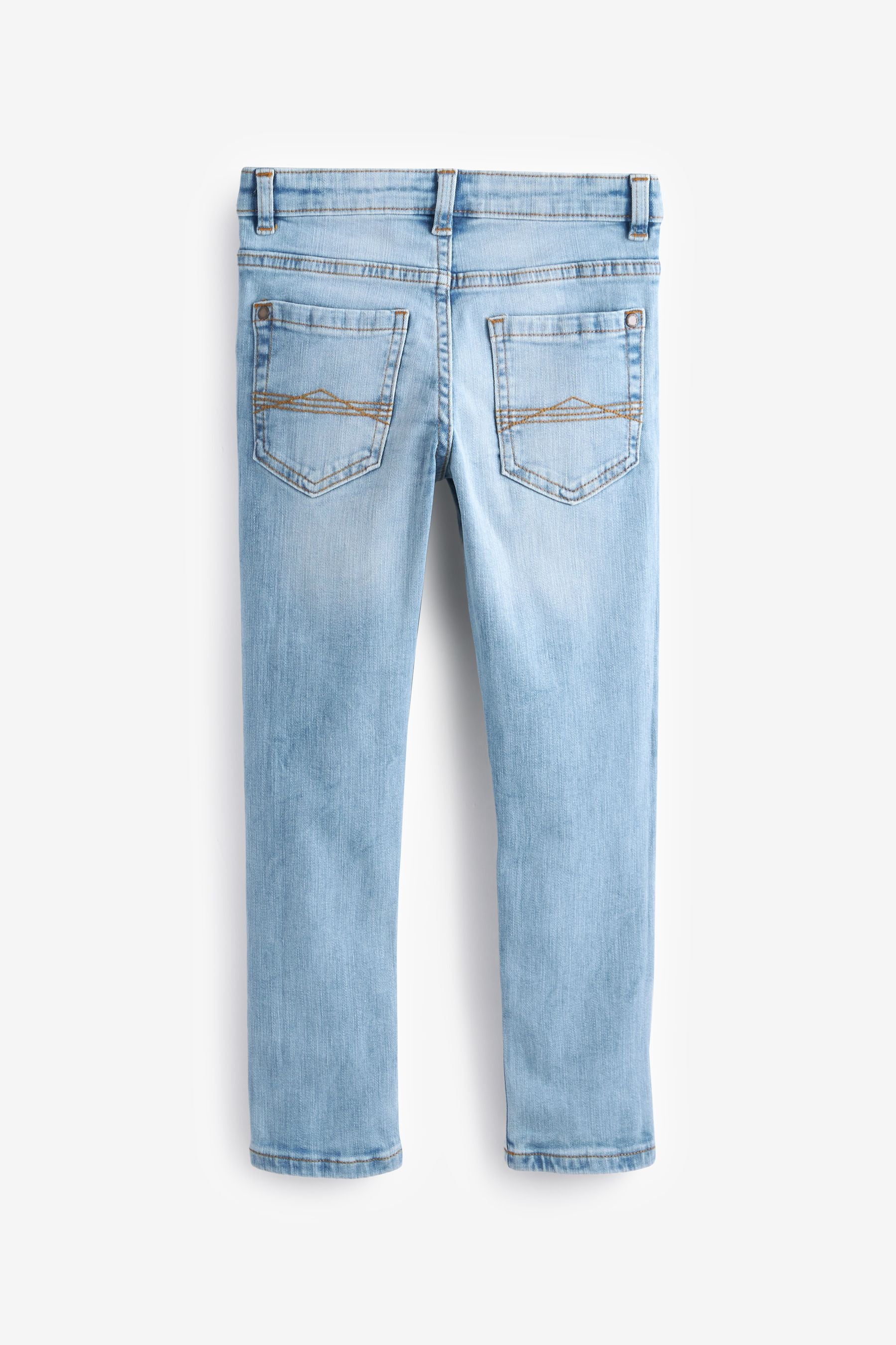 Blue Bleach Cotton Rich Stretch Jeans (3-17yrs)