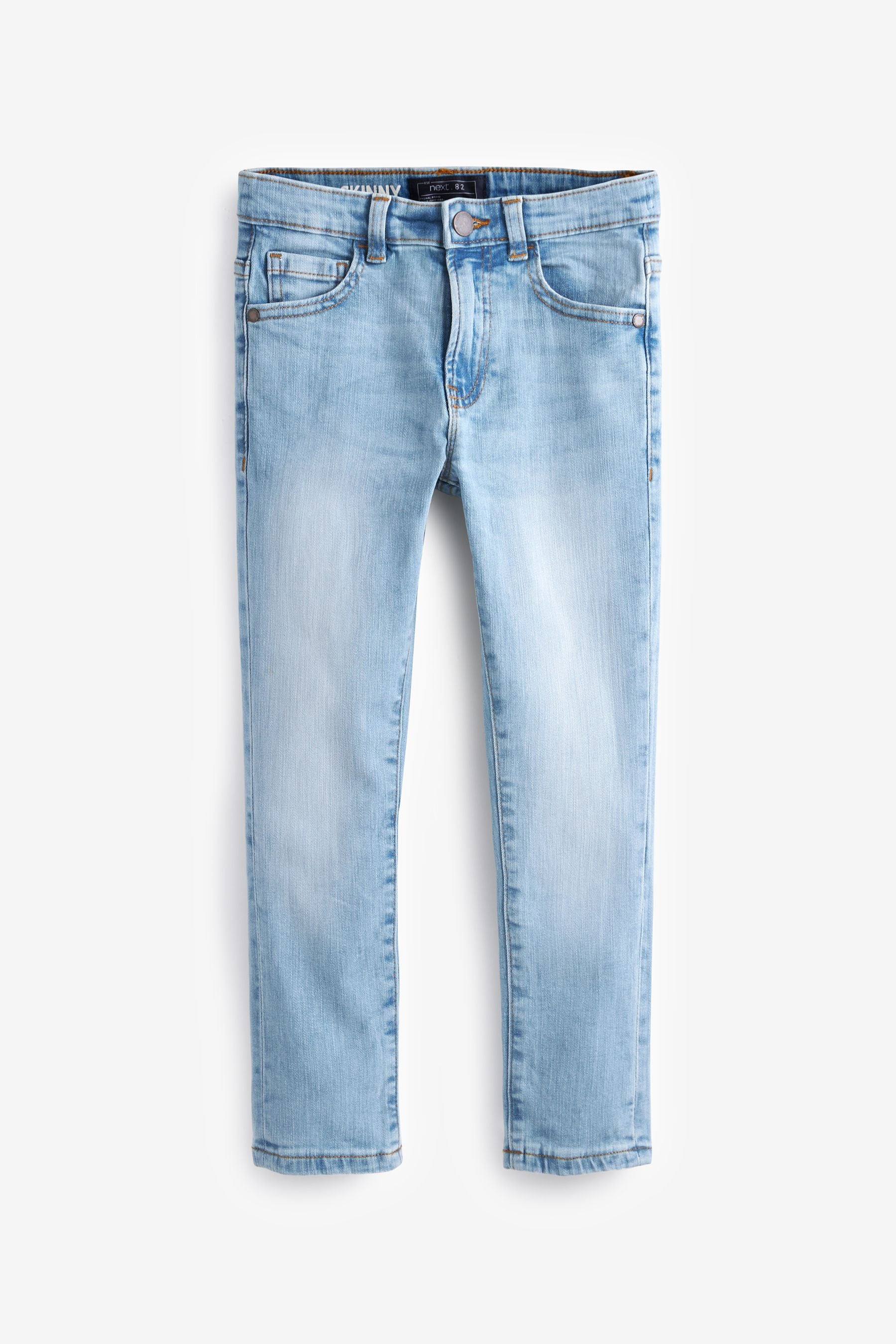 Blue Bleach Cotton Rich Stretch Jeans (3-17yrs)