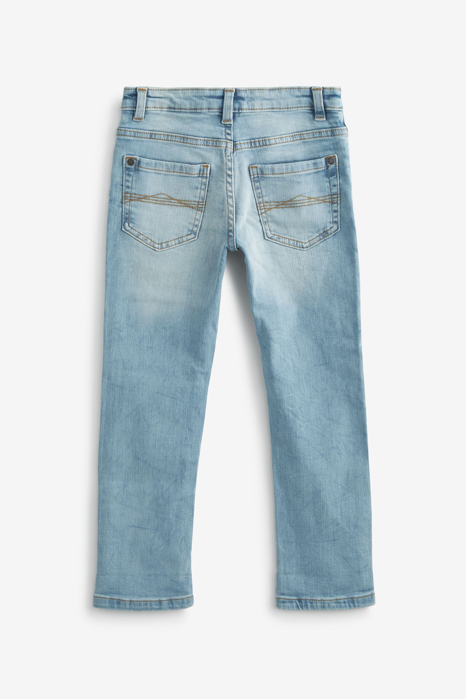 Blue Bleach Cotton Rich Stretch Jeans (3-17yrs)