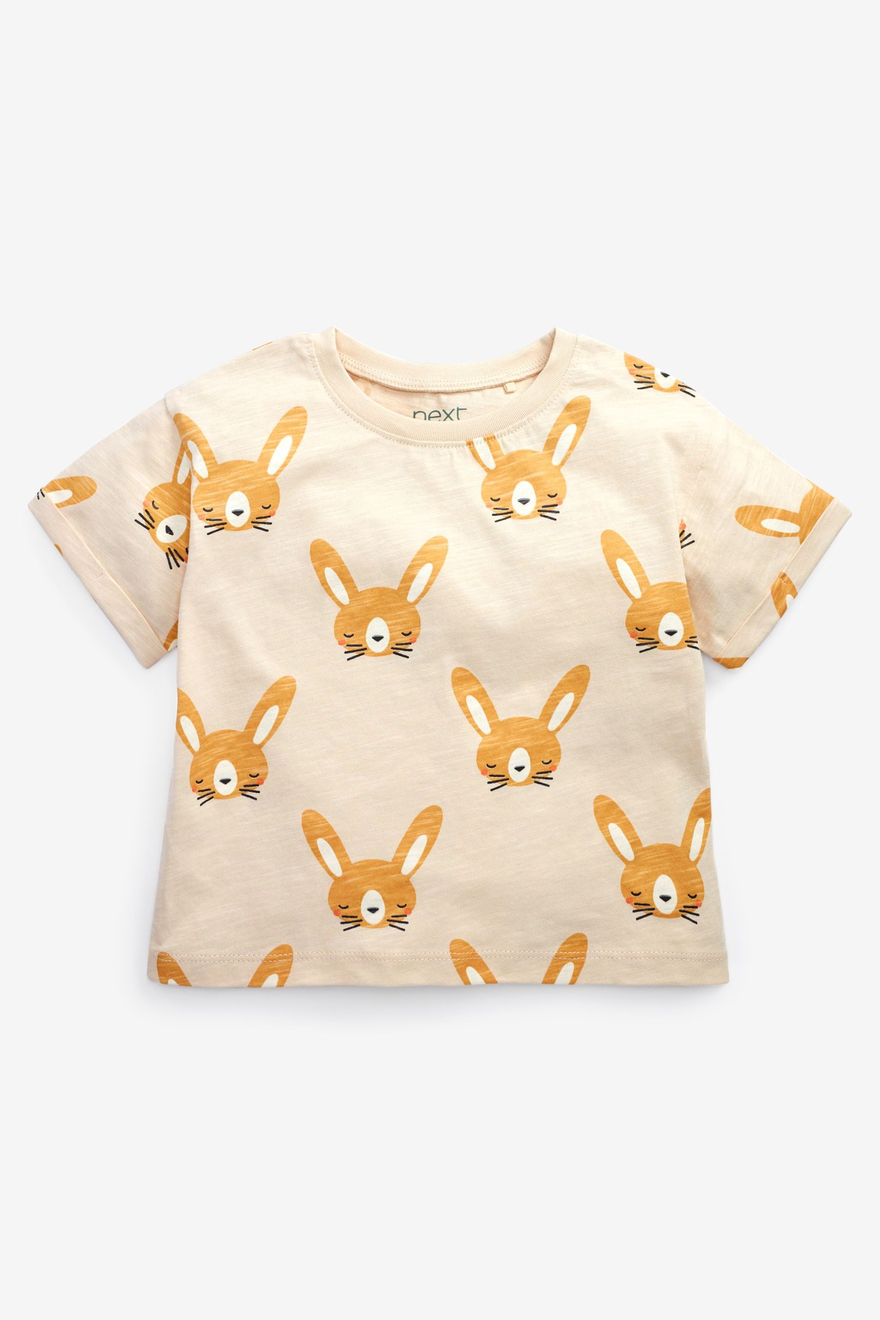 Pink/Cream Bunny 4 Pack T-Shirts (3mths-7yrs)