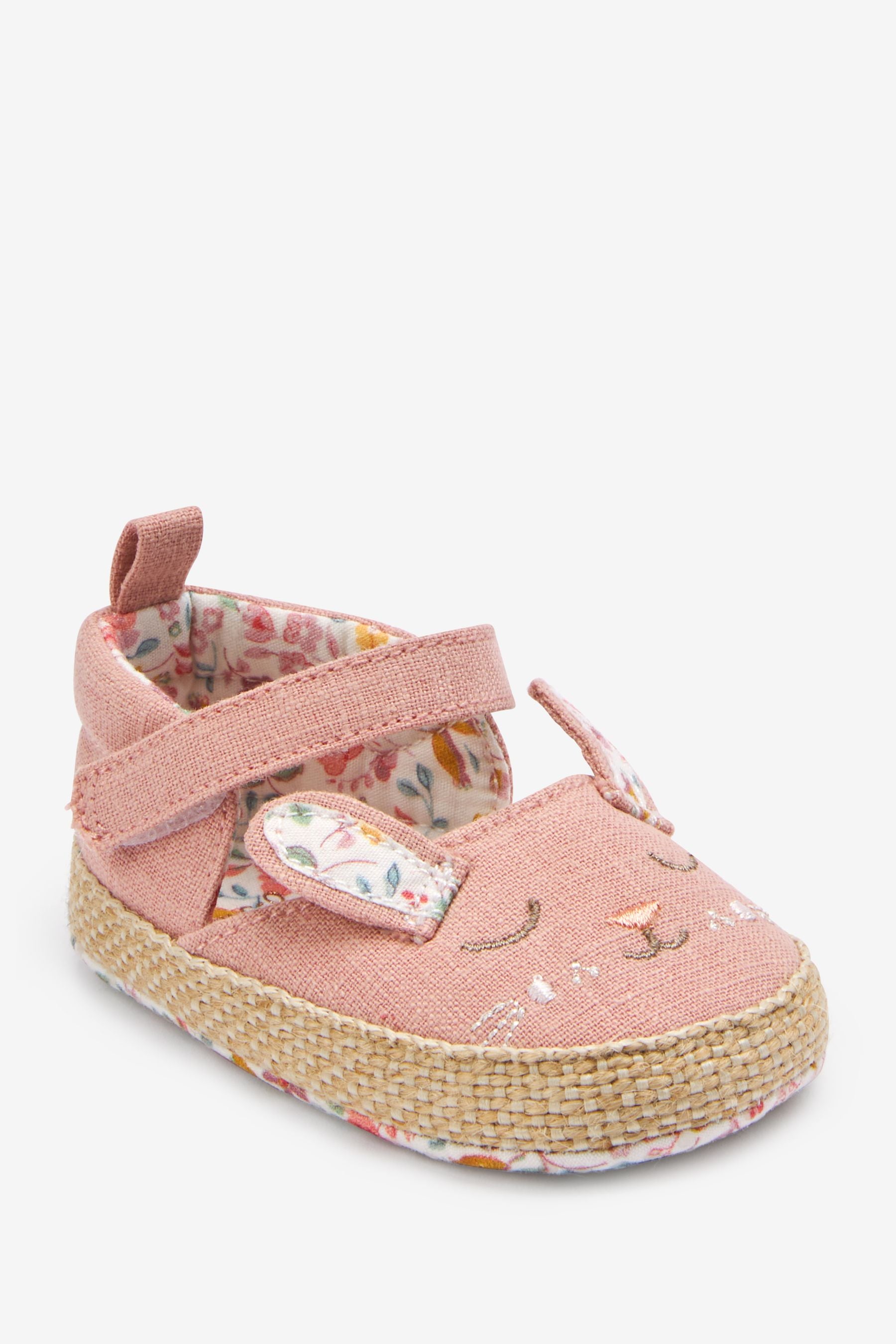 Pink Bunny Mary Jane Baby Shoes (0-18mths)