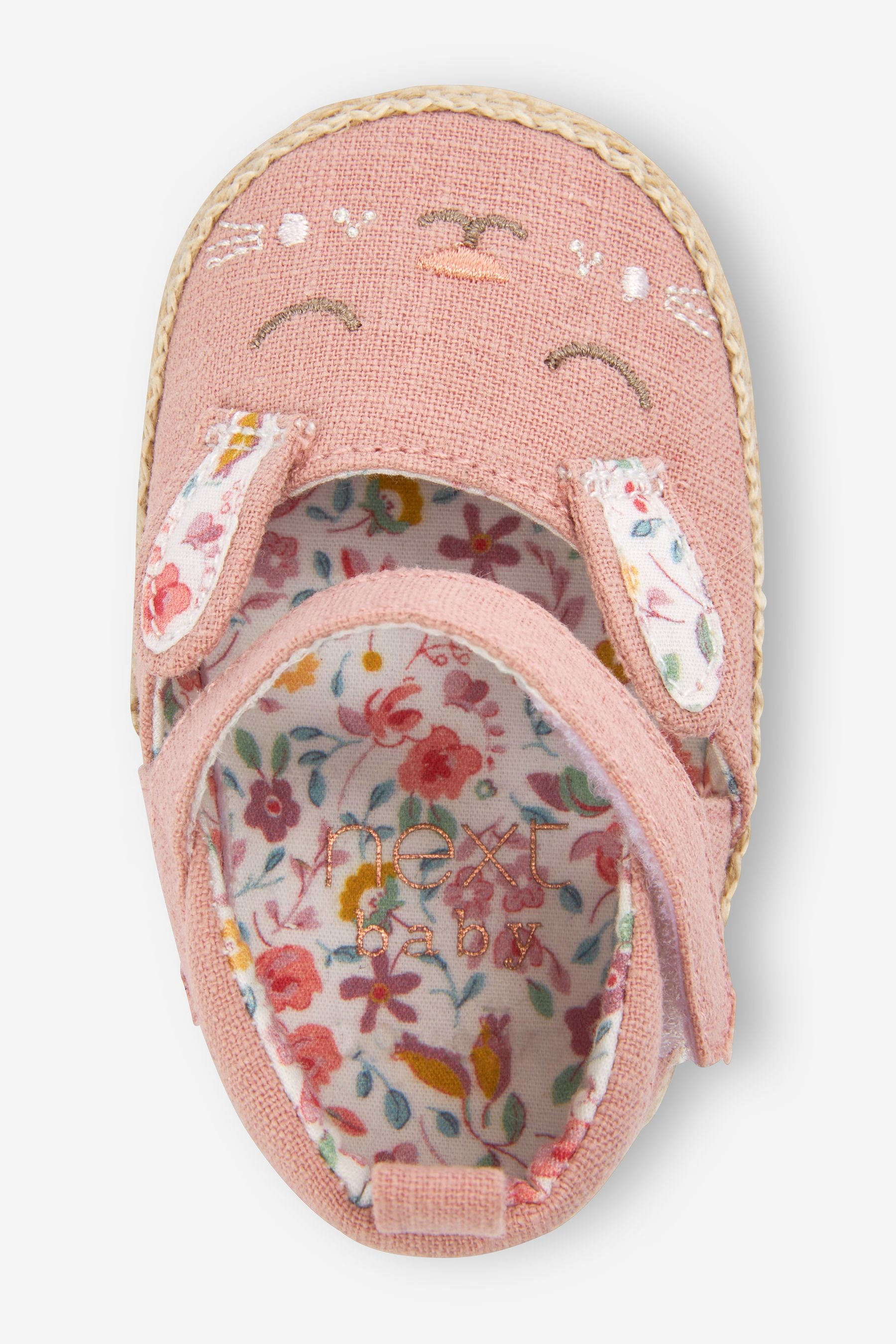 Pink Bunny Mary Jane Baby Shoes (0-18mths)