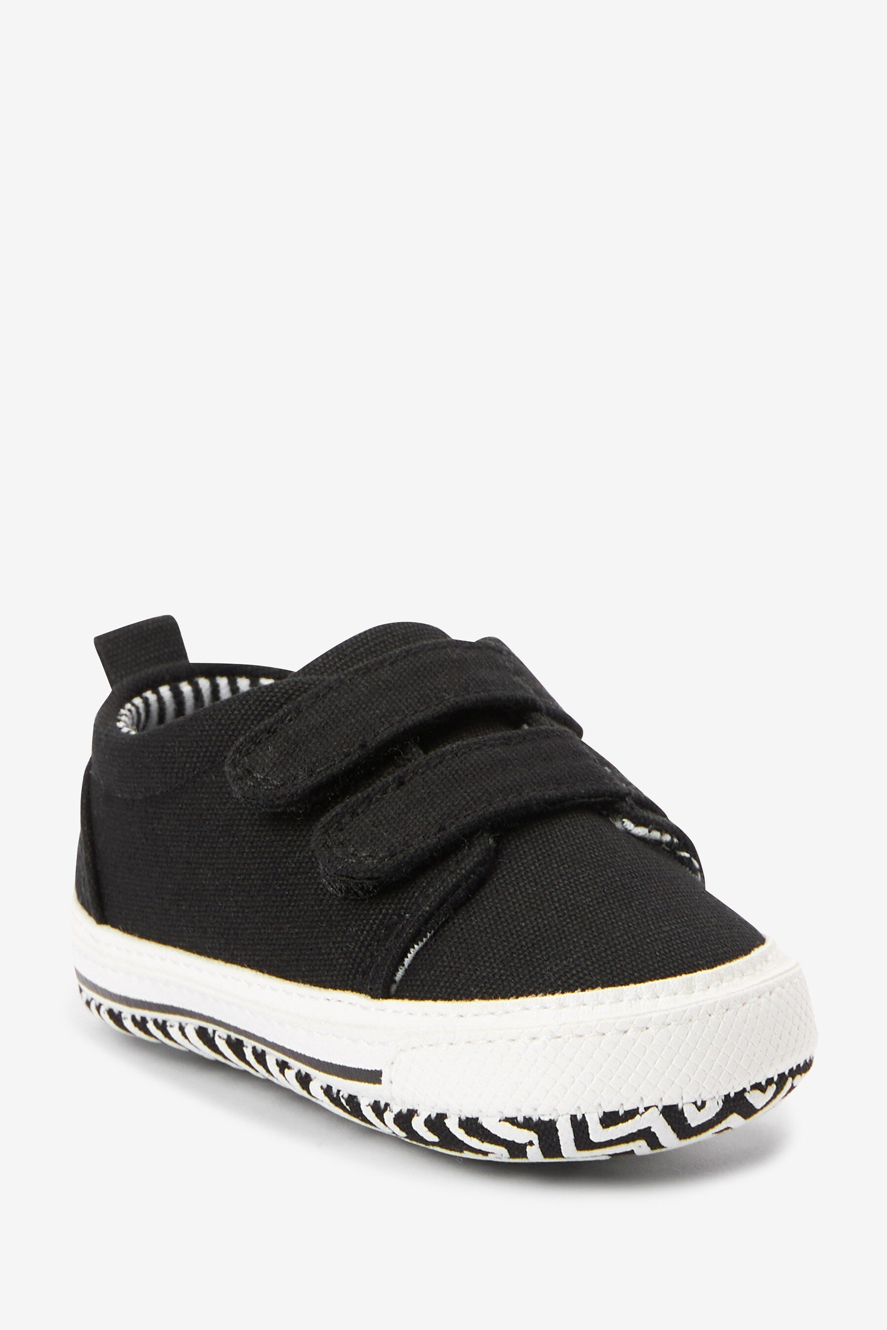 Black Two Strap Baby Trainers (0-24mths)