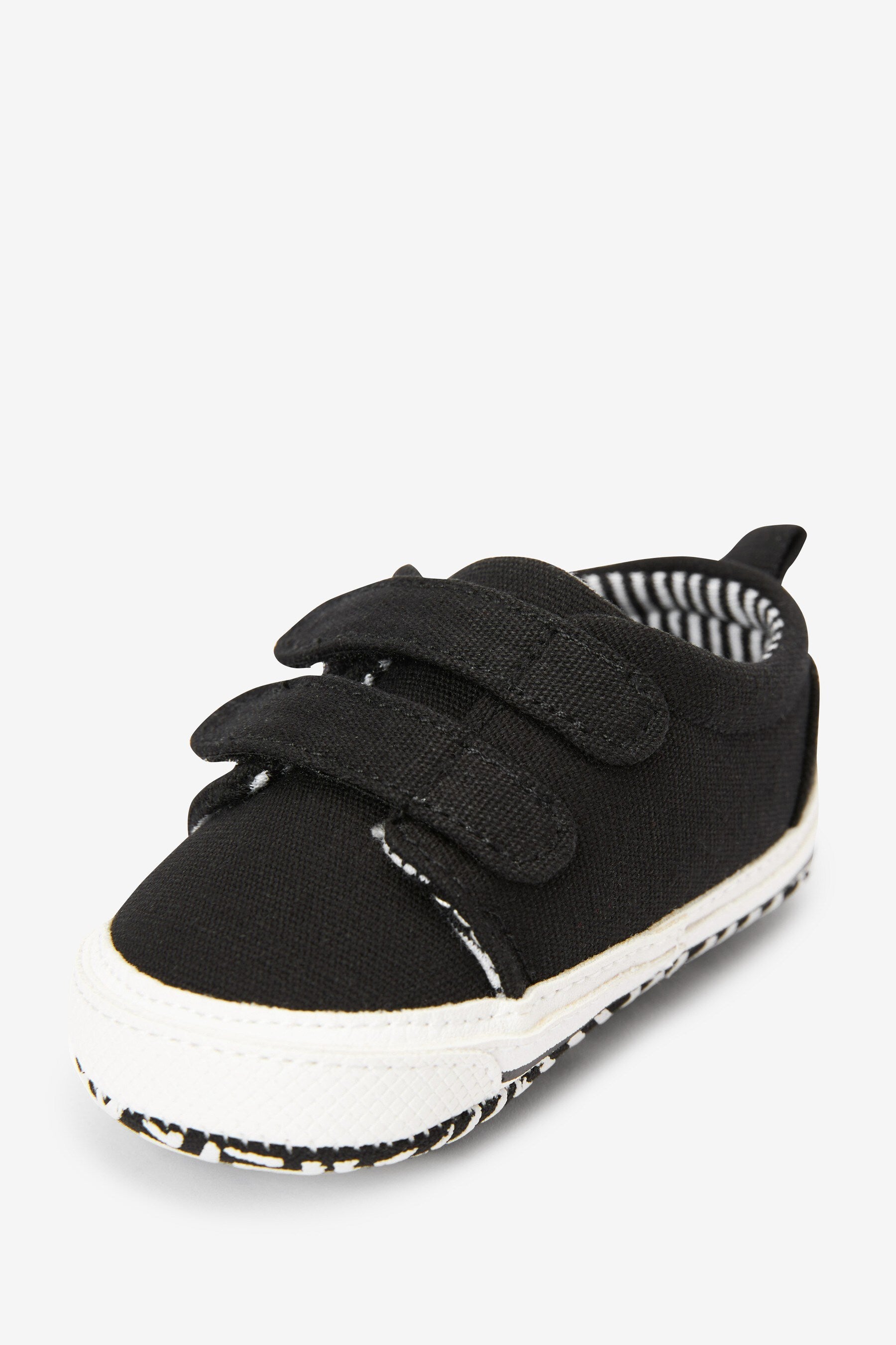 Black Two Strap Baby Trainers (0-24mths)