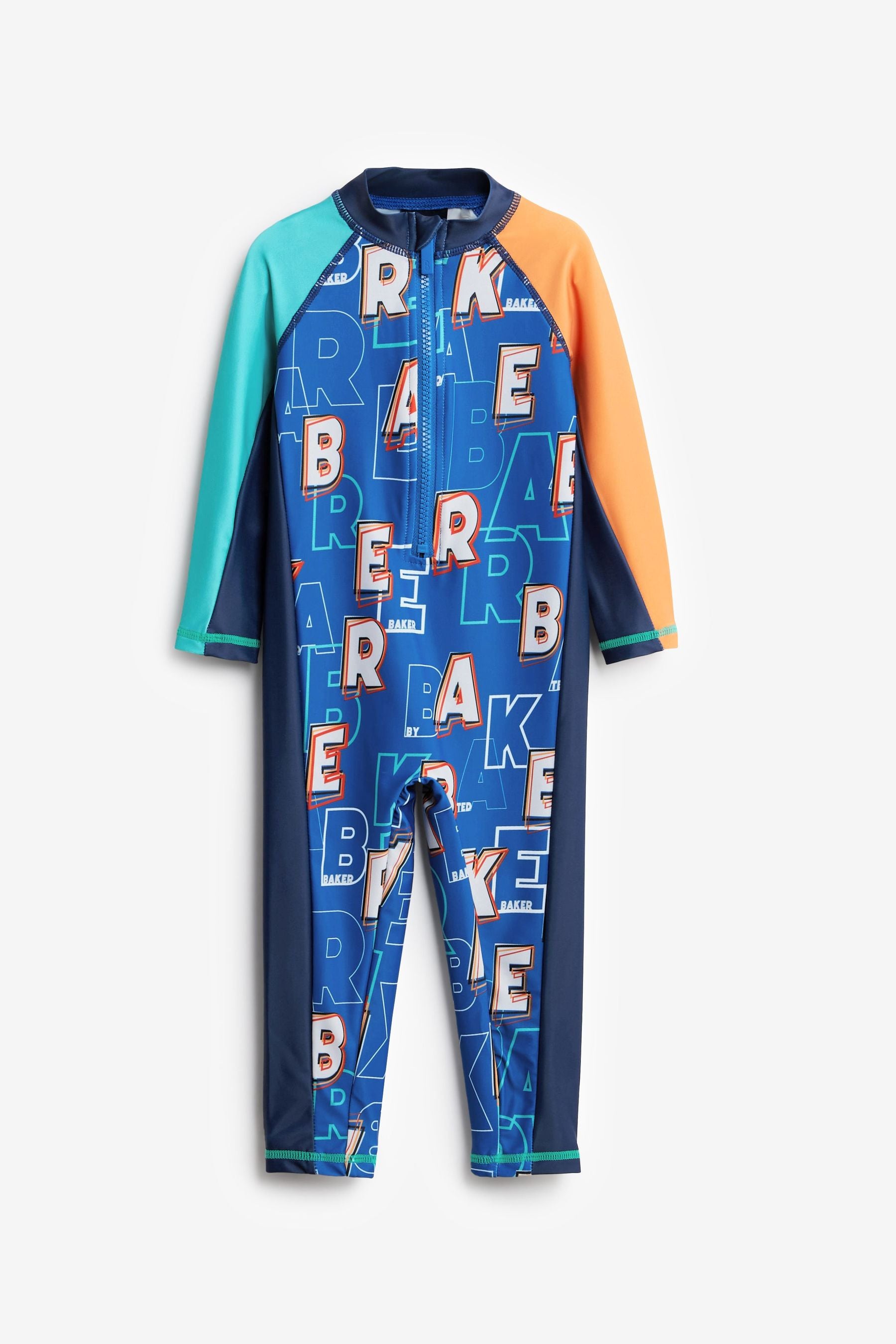 Baker by Ted Baker Blue Letter Print Sunsafe Suit