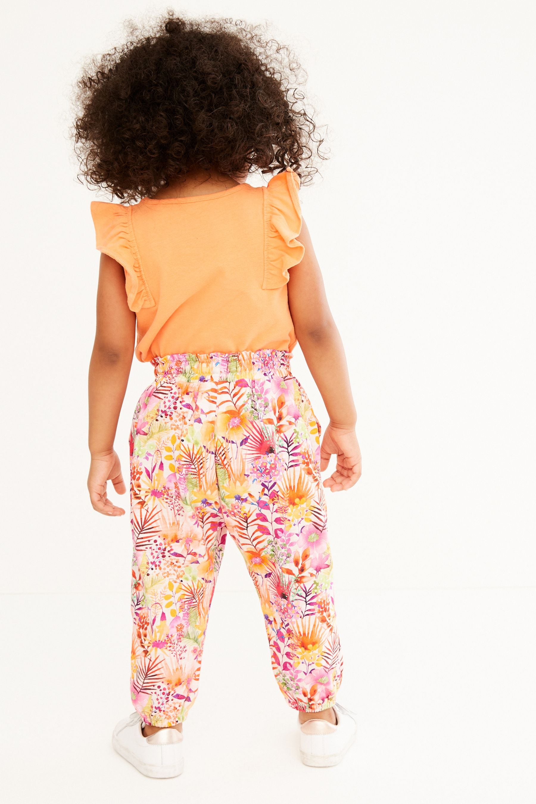 Bright Pink Tropical Jersey Trousers (3mths-7yrs)