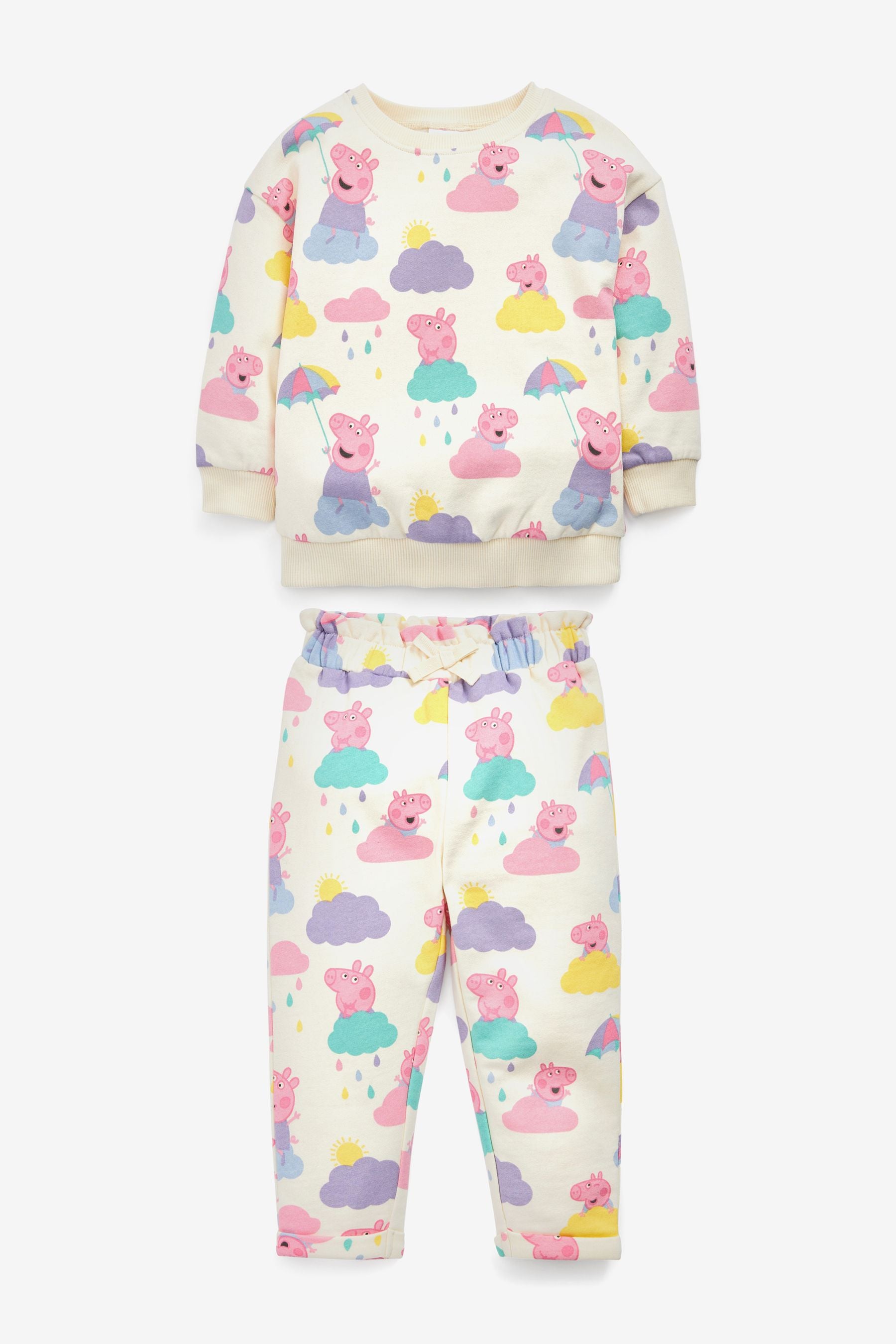 Cream Peppa Pig Sweatshirt And Jogger Set (3mths-7yrs)