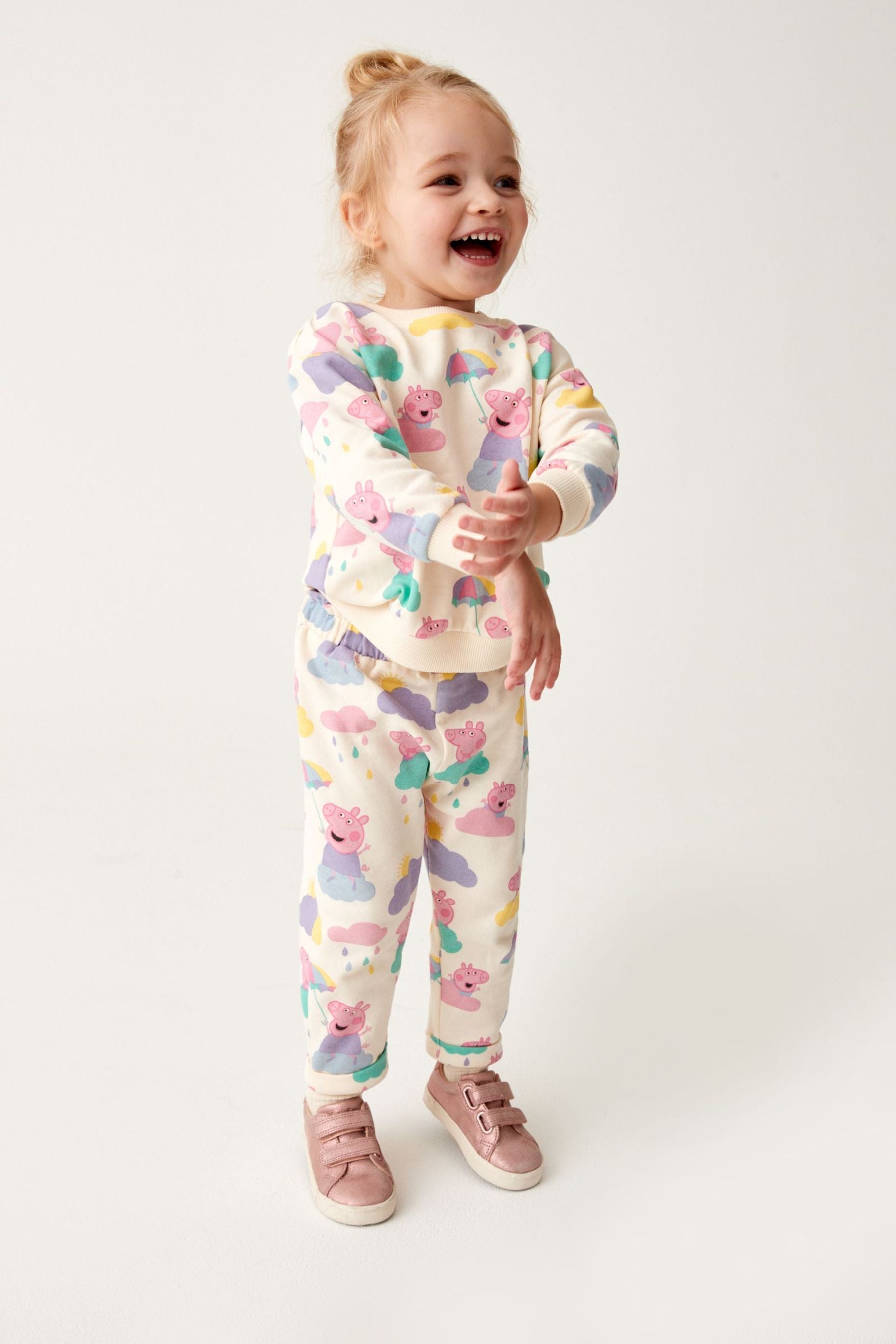 Cream Peppa Pig Sweatshirt And Jogger Set (3mths-7yrs)