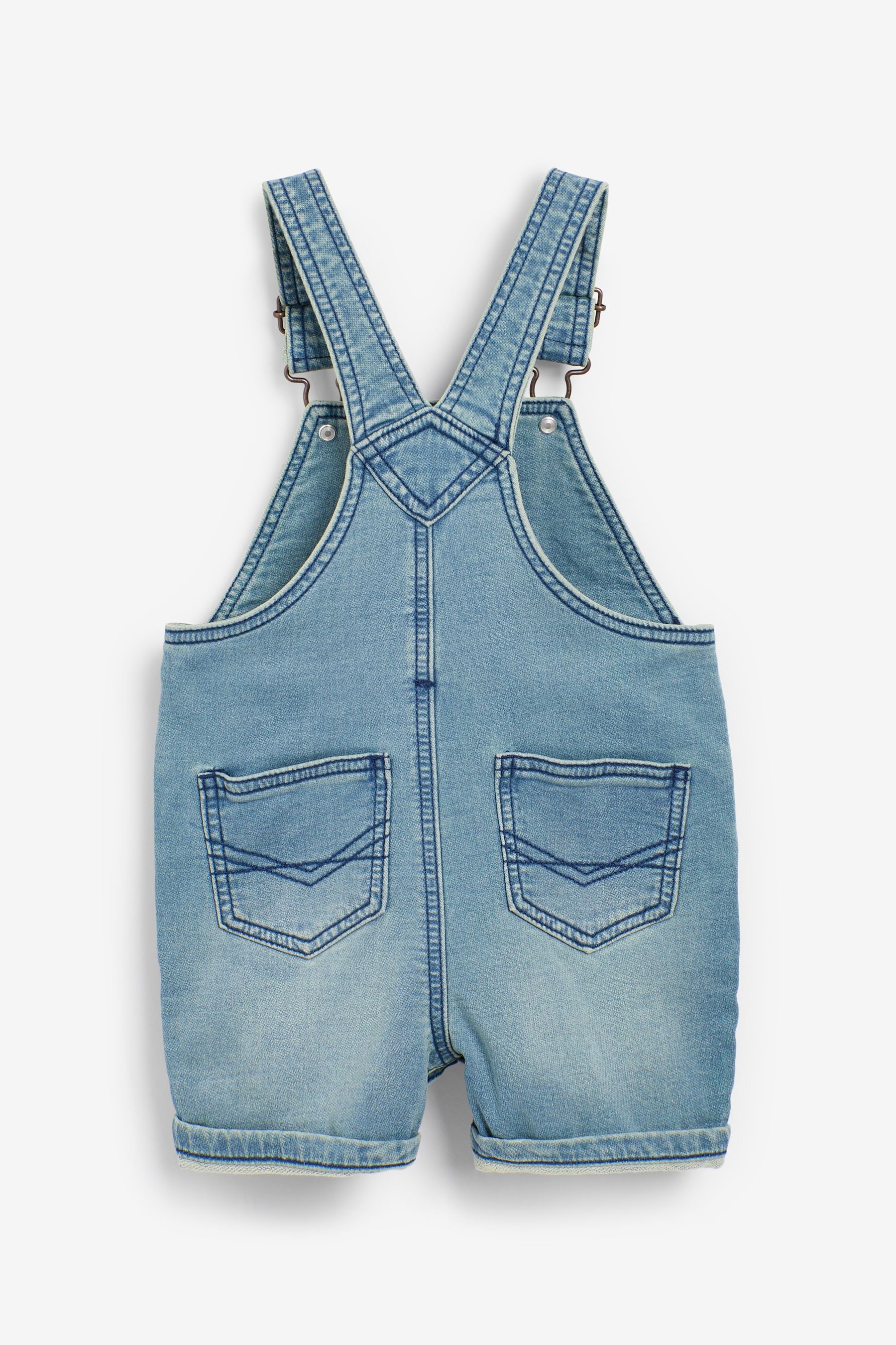 Mid Blue Jersey Denim Dungarees (3mths-7yrs)