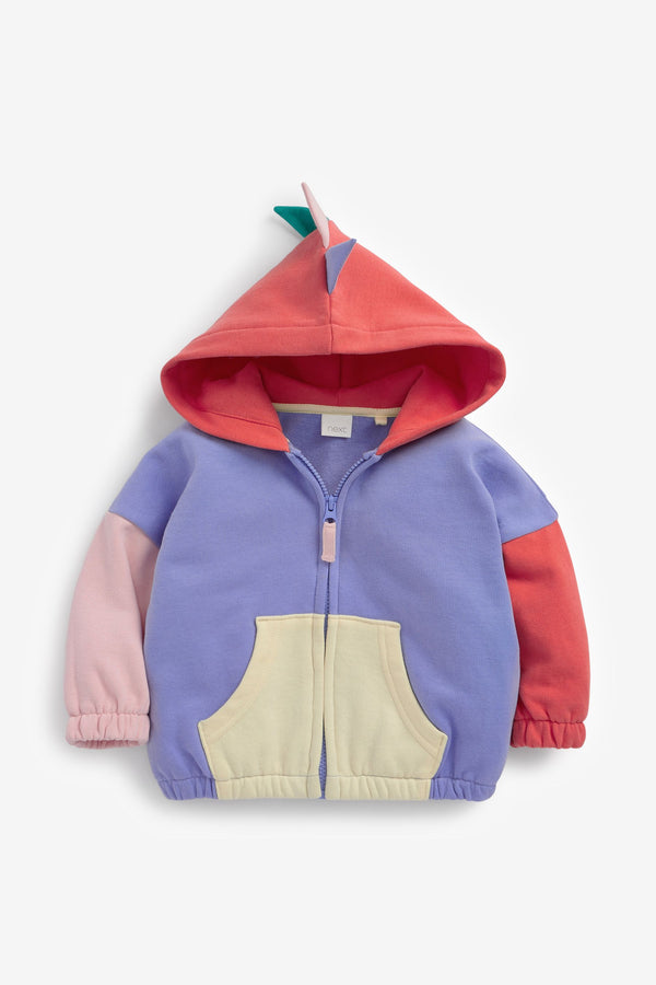 Bright Dinosaur Character Jersey Zip Through Hoodie (3mths-7yrs)