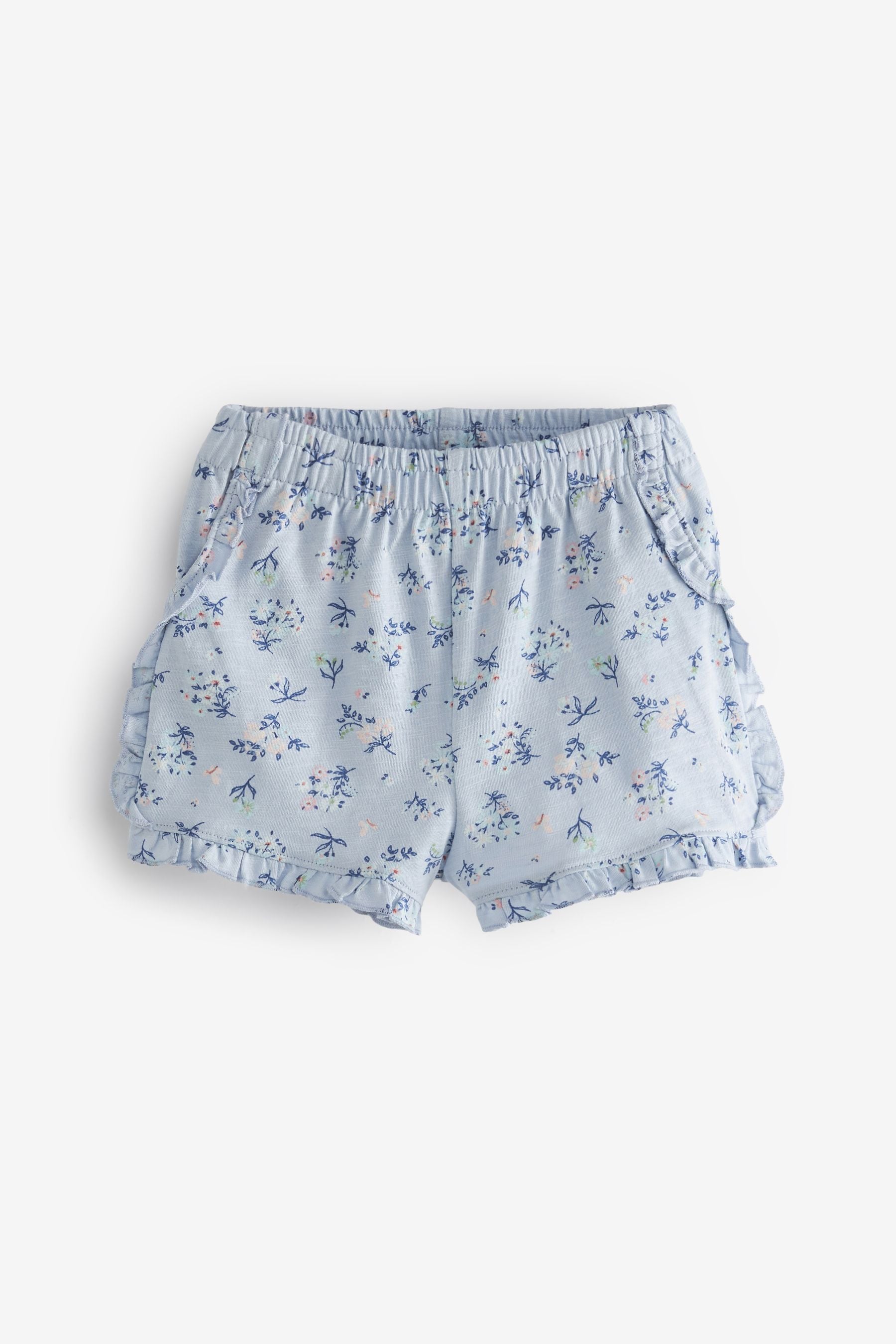 Blue/Green Floral 5 Pack Jersey Shorts (3mths-7yrs)