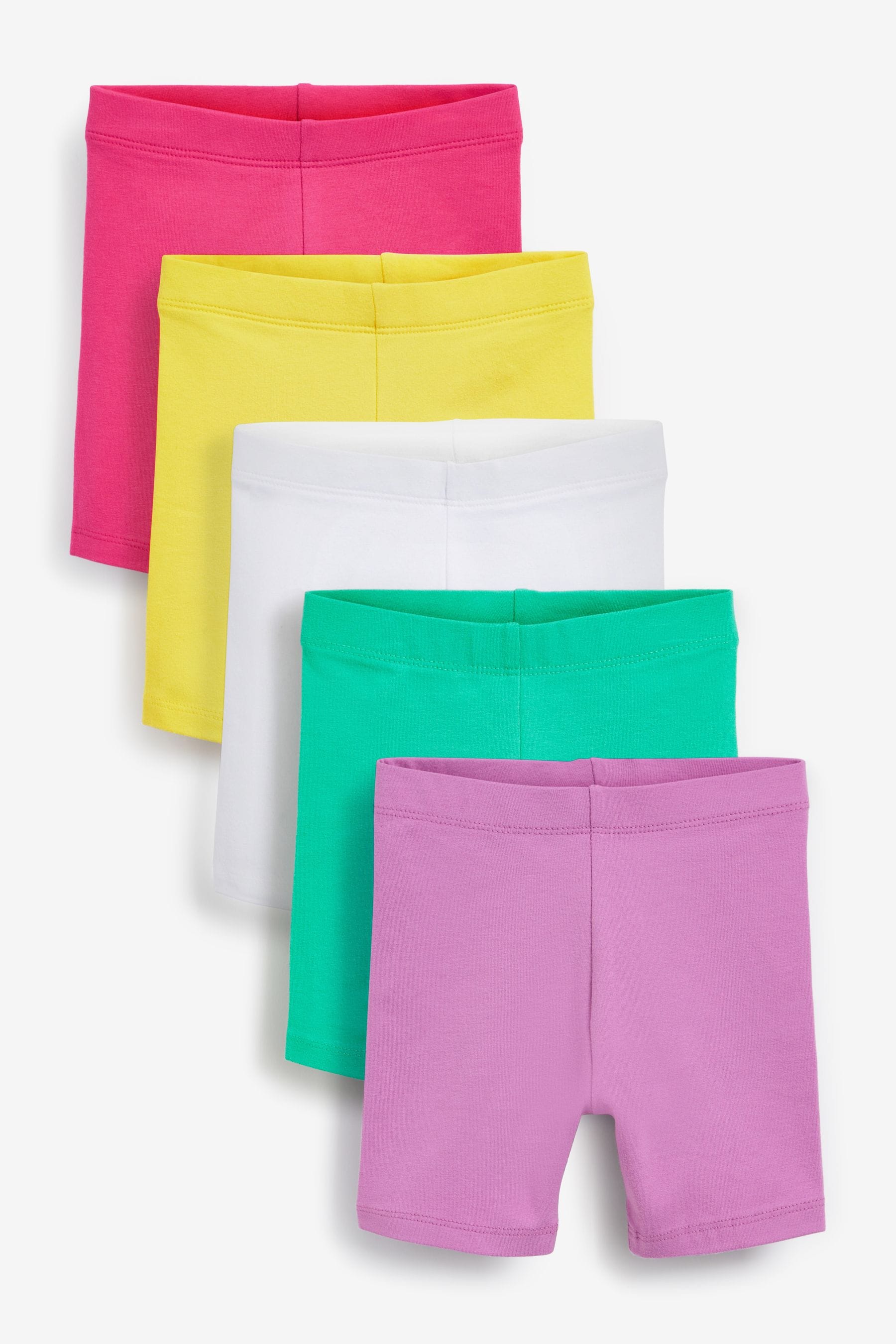 Bright 5 Pack Cotton Cycling Shorts (3mths-7yrs)