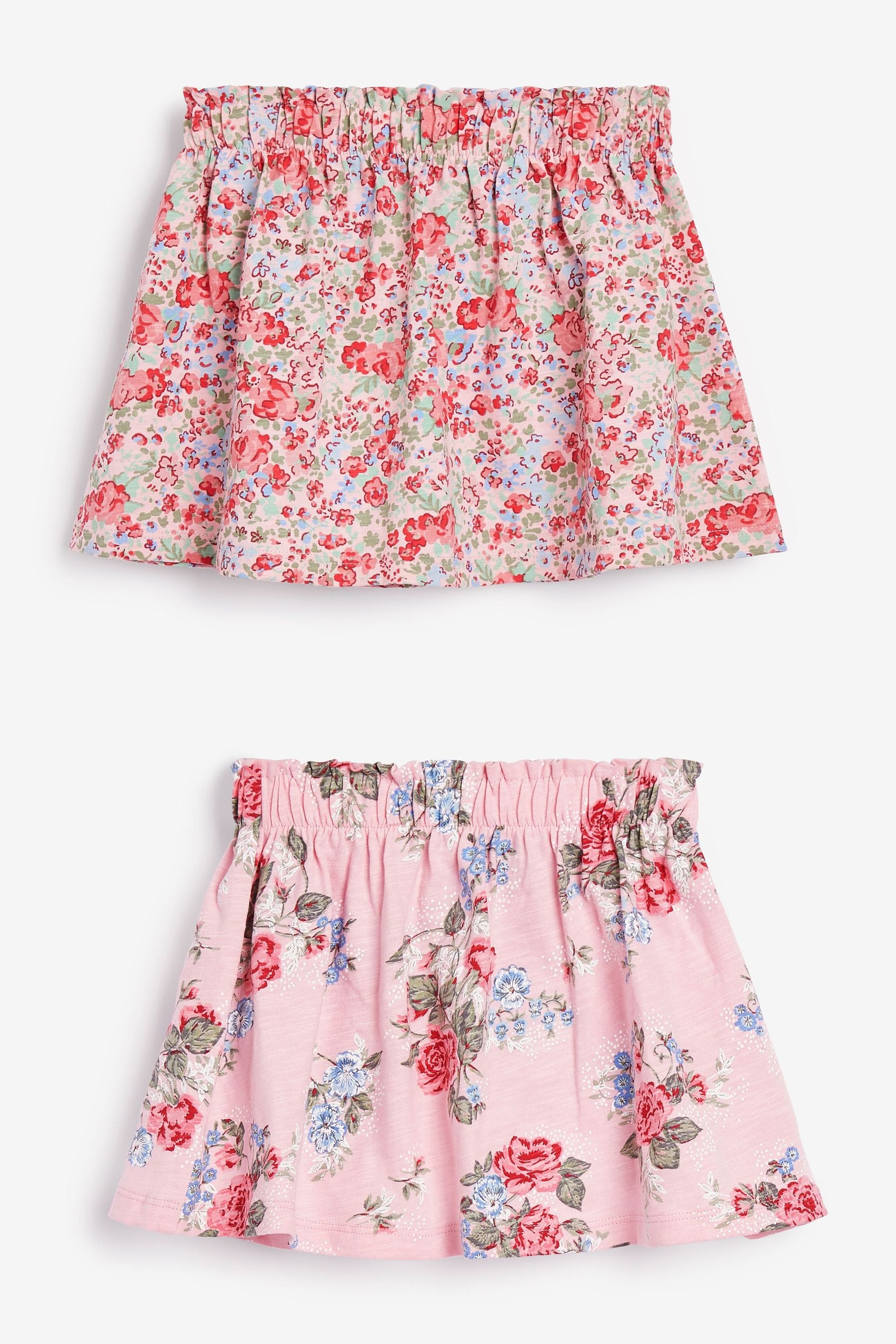 Pink Floral 2 Pack Skirts (3mths-7yrs)