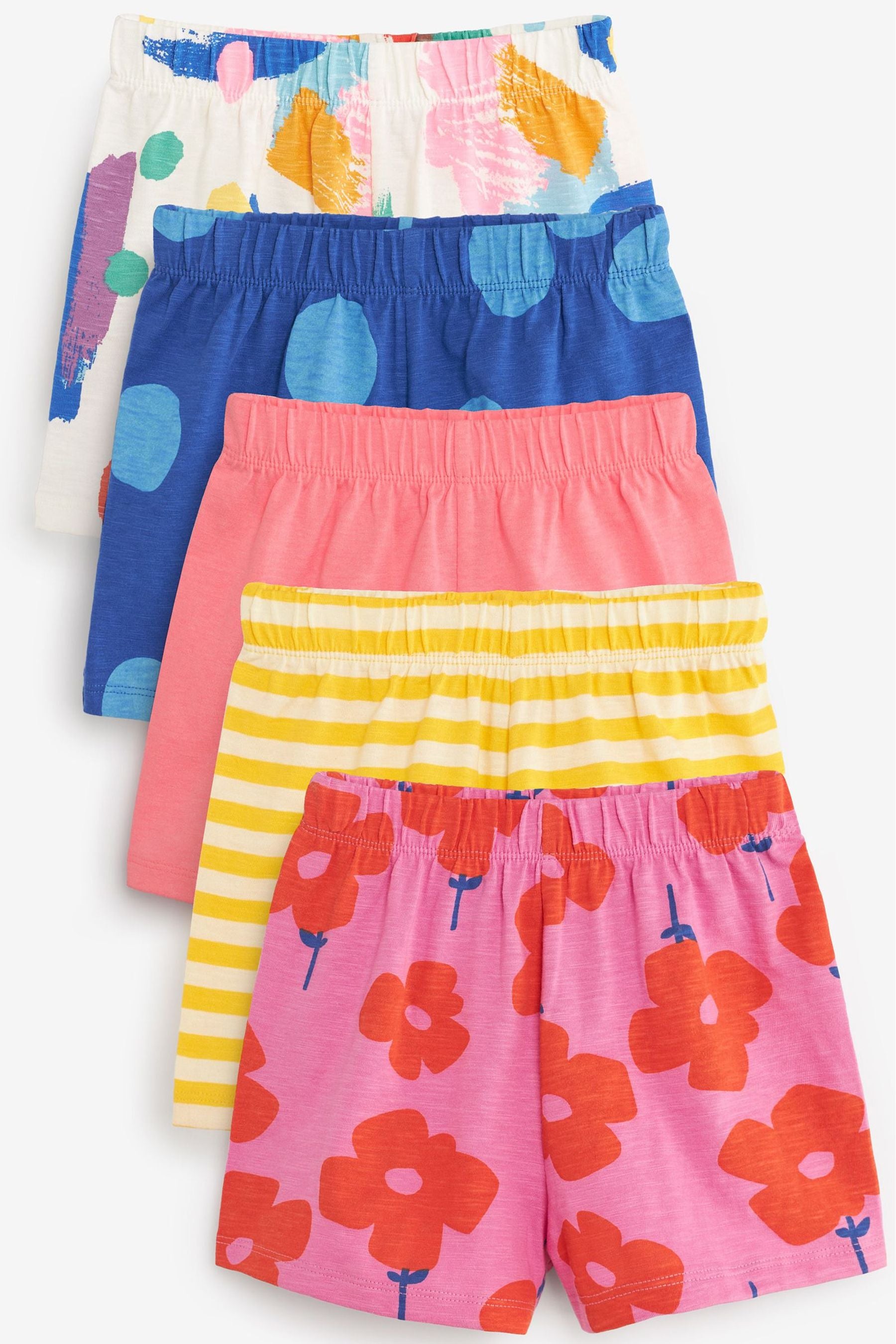 Bright Shapes 5 Pack Jersey Shorts (3mths-7yrs)