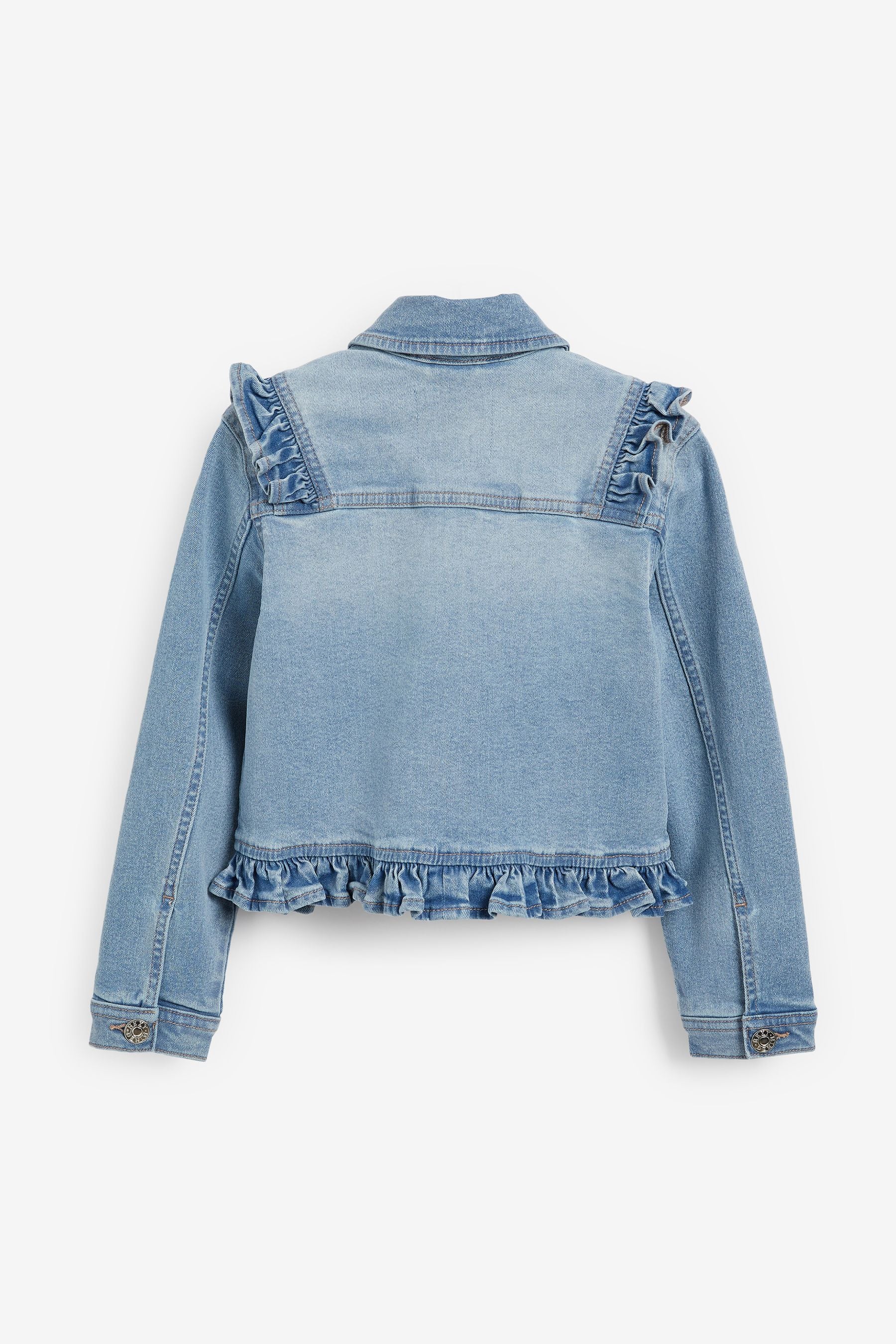 Mid Blue Frill Denim Jacket (3-16yrs)