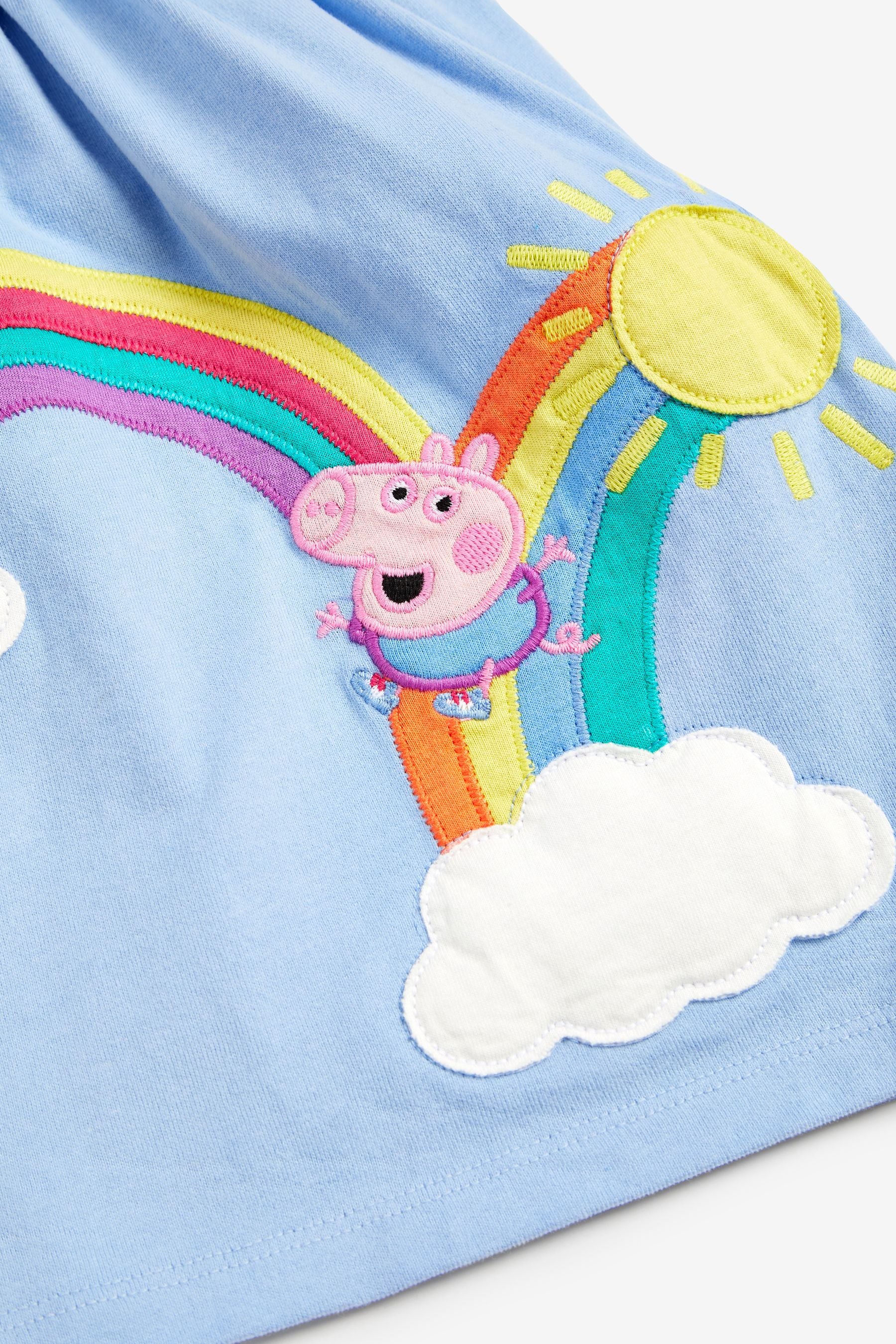 Blue Peppa Pig Short Sleeve Jersey Dress (3mths-7yrs)