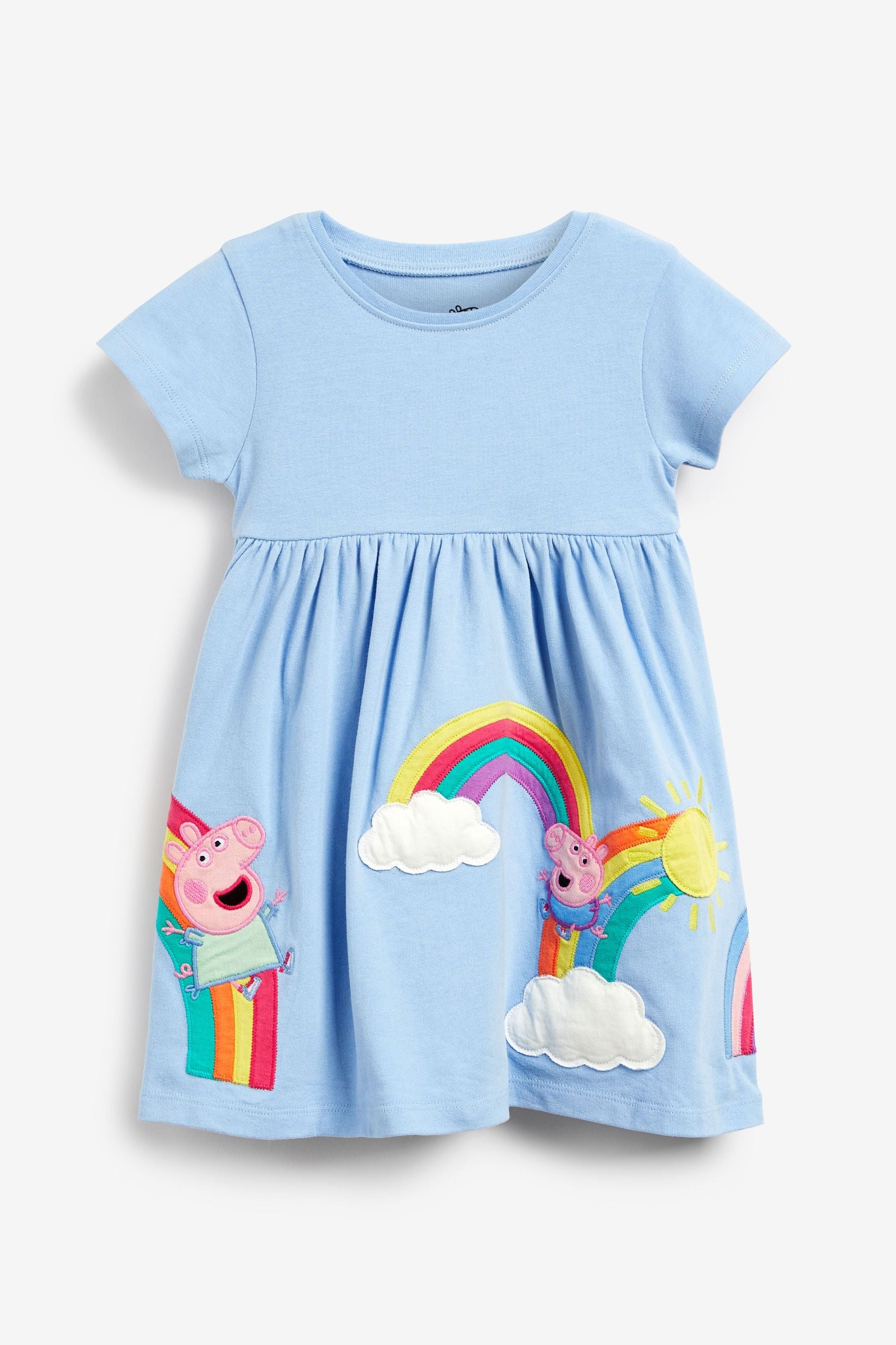 Blue Peppa Pig Short Sleeve Jersey Dress (3mths-7yrs)