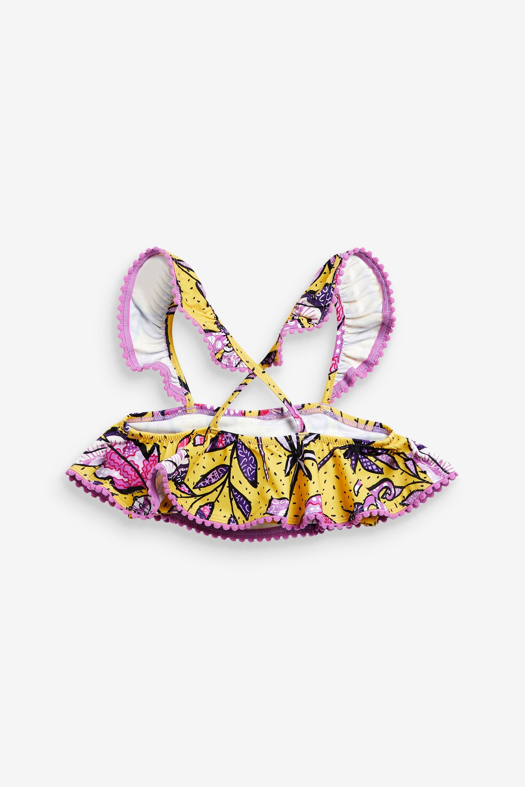 Yellow Pom Pom Bikini (3-16yrs)