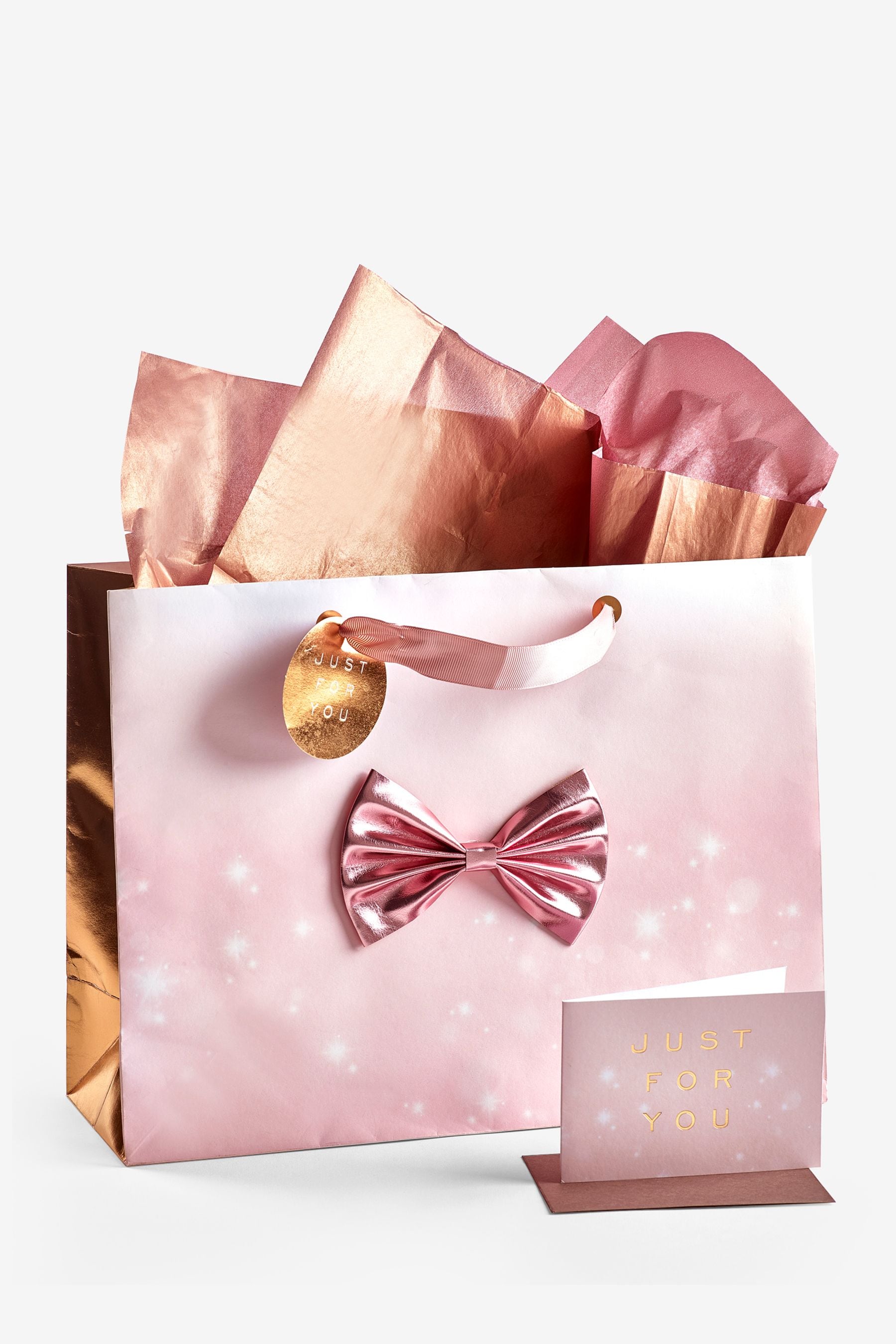 Pink Just For You Gift Bag and Card Set