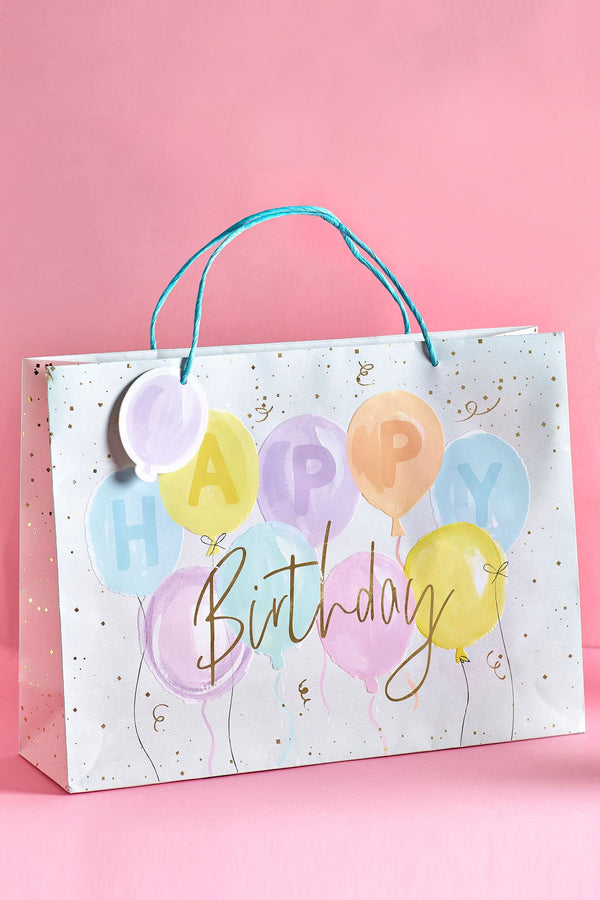 Multi Extra Large Pastel Balloon Gift Bag