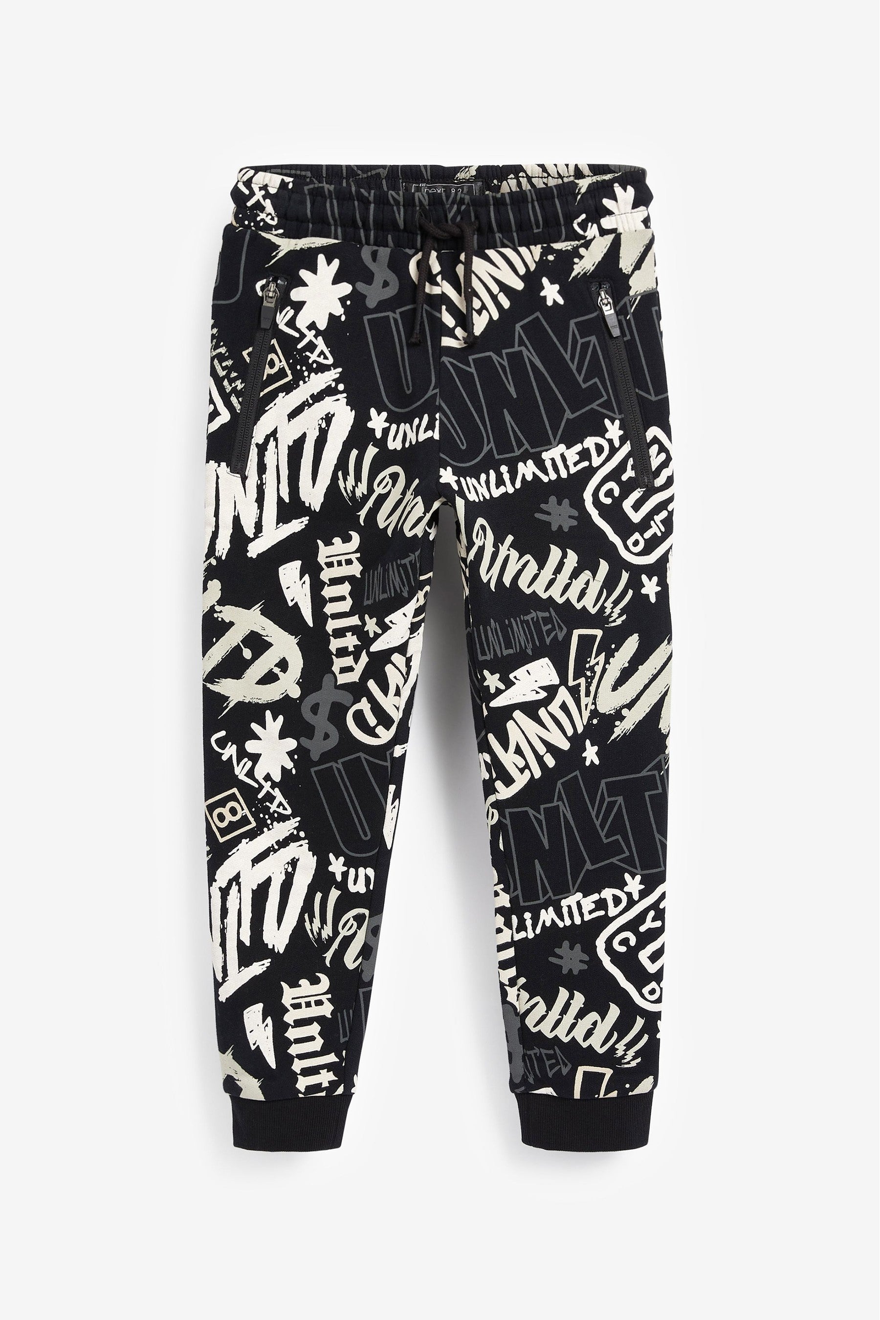 Black Graffiti Joggers (3-16yrs)