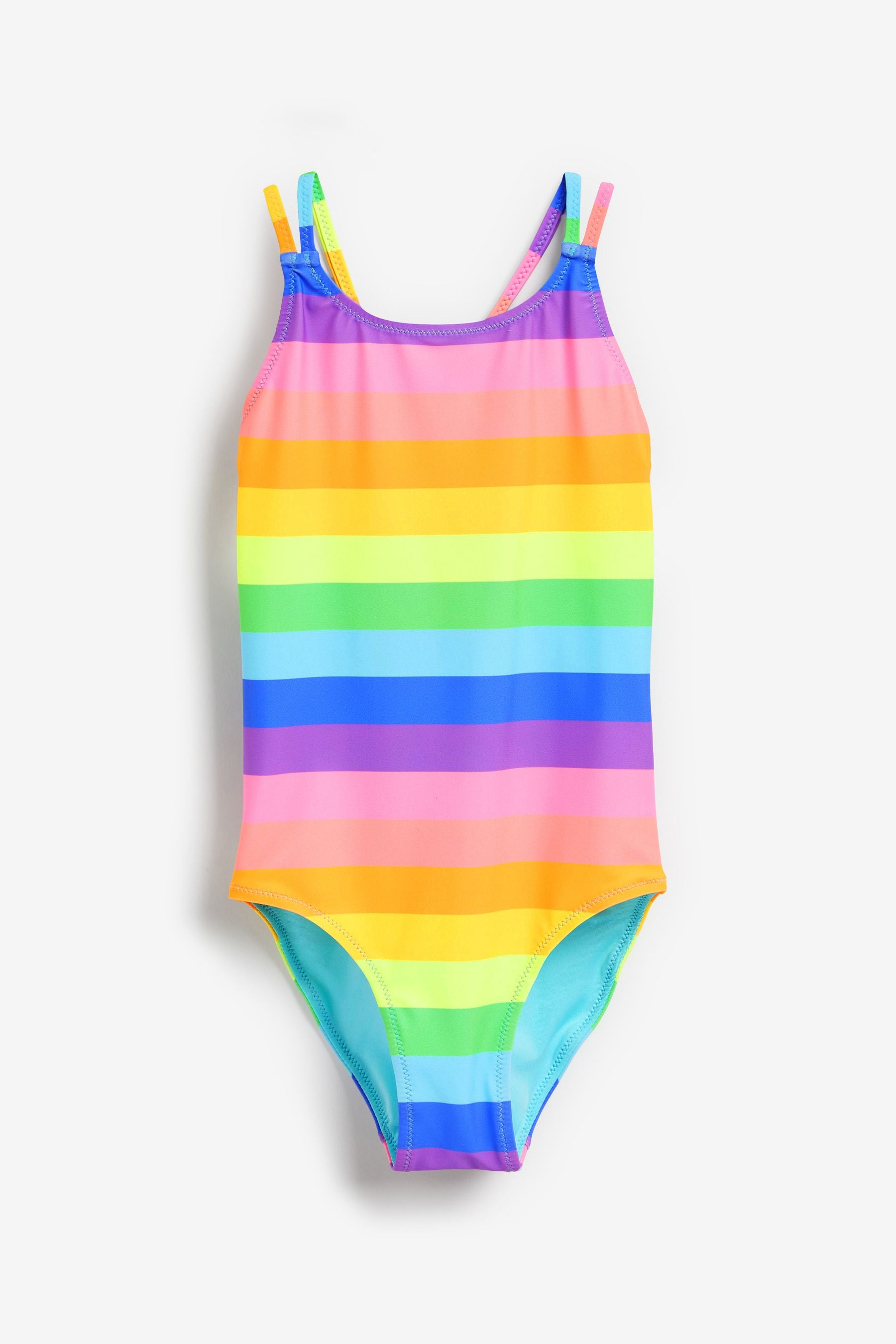 Multi Bright Rainbow Stripe Swimsuit (3-16yrs)