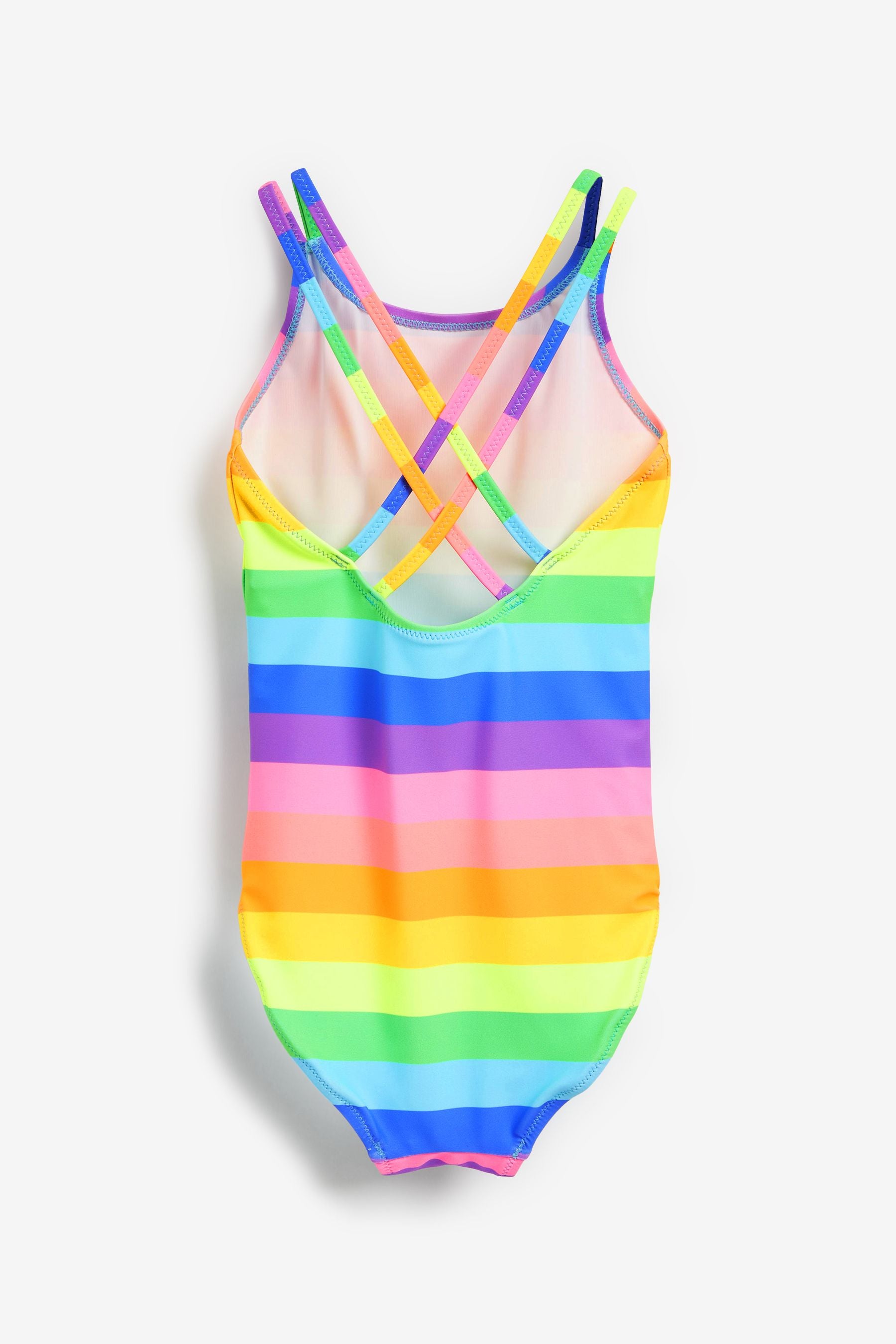 Multi Bright Rainbow Stripe Swimsuit (3-16yrs)