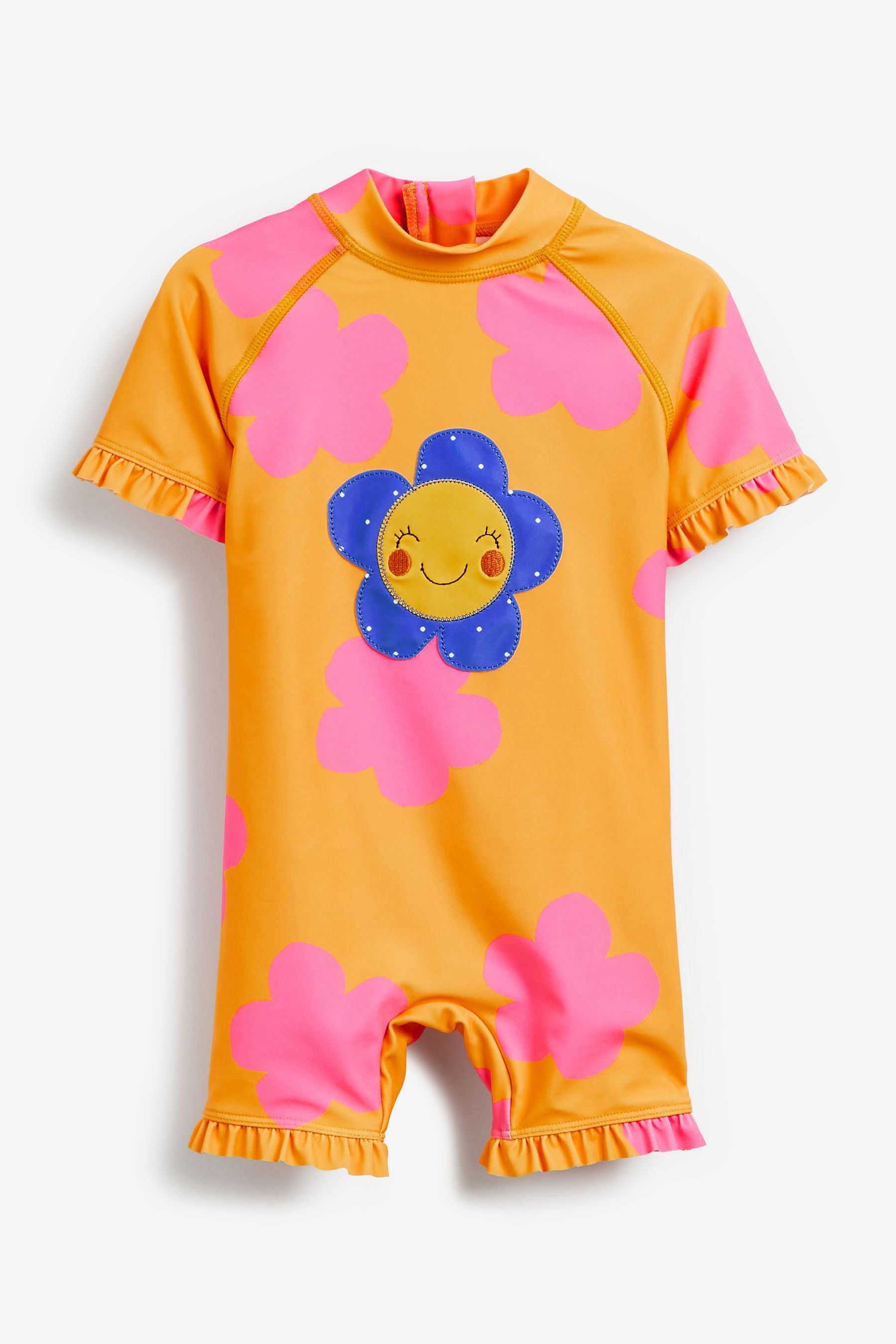 Yellow Appliqu Sunsafe Swimsuit (3mths-7yr