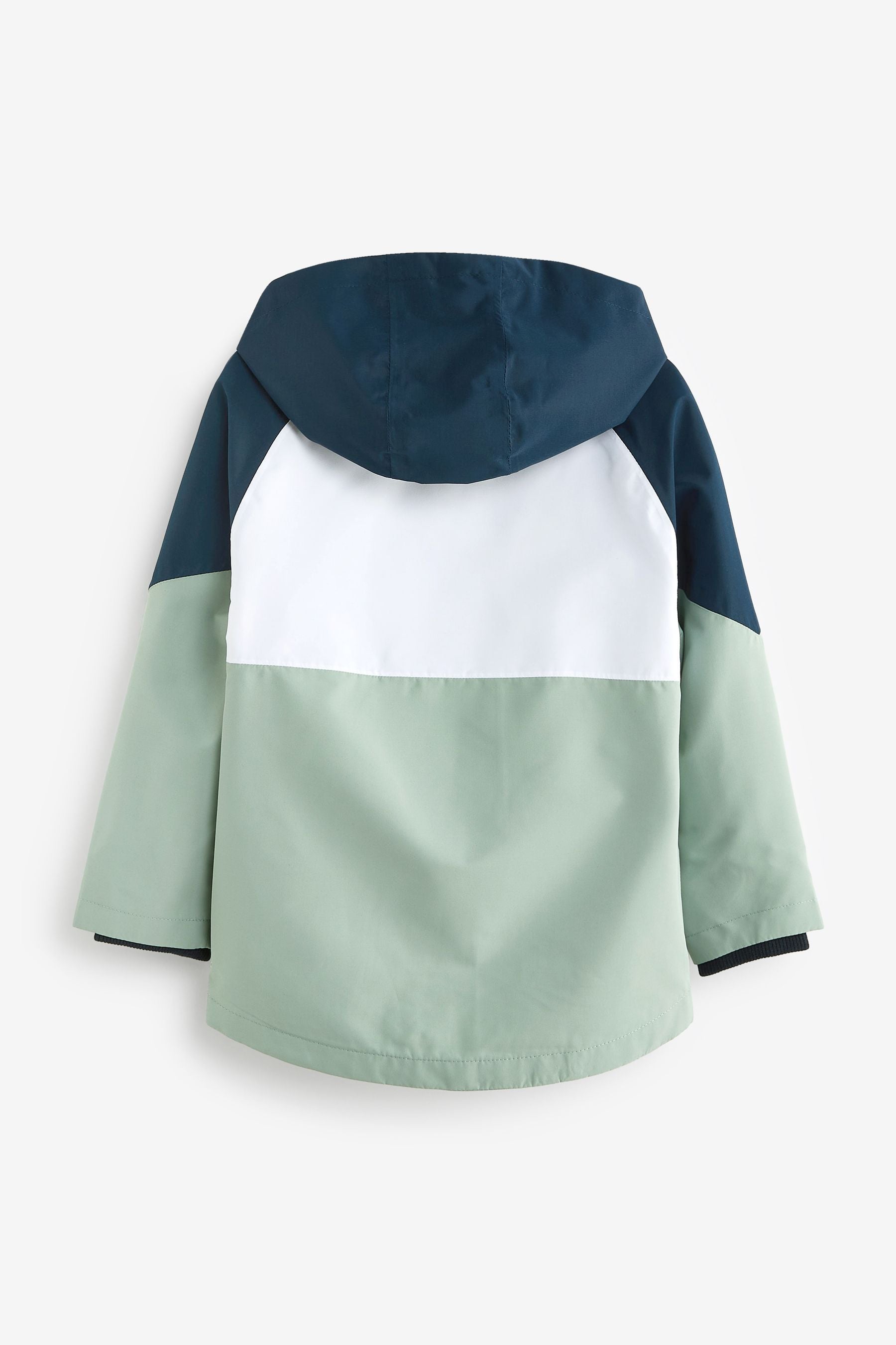 Teal Blue Colourblock Waterproof Jacket (3mths-7yrs)