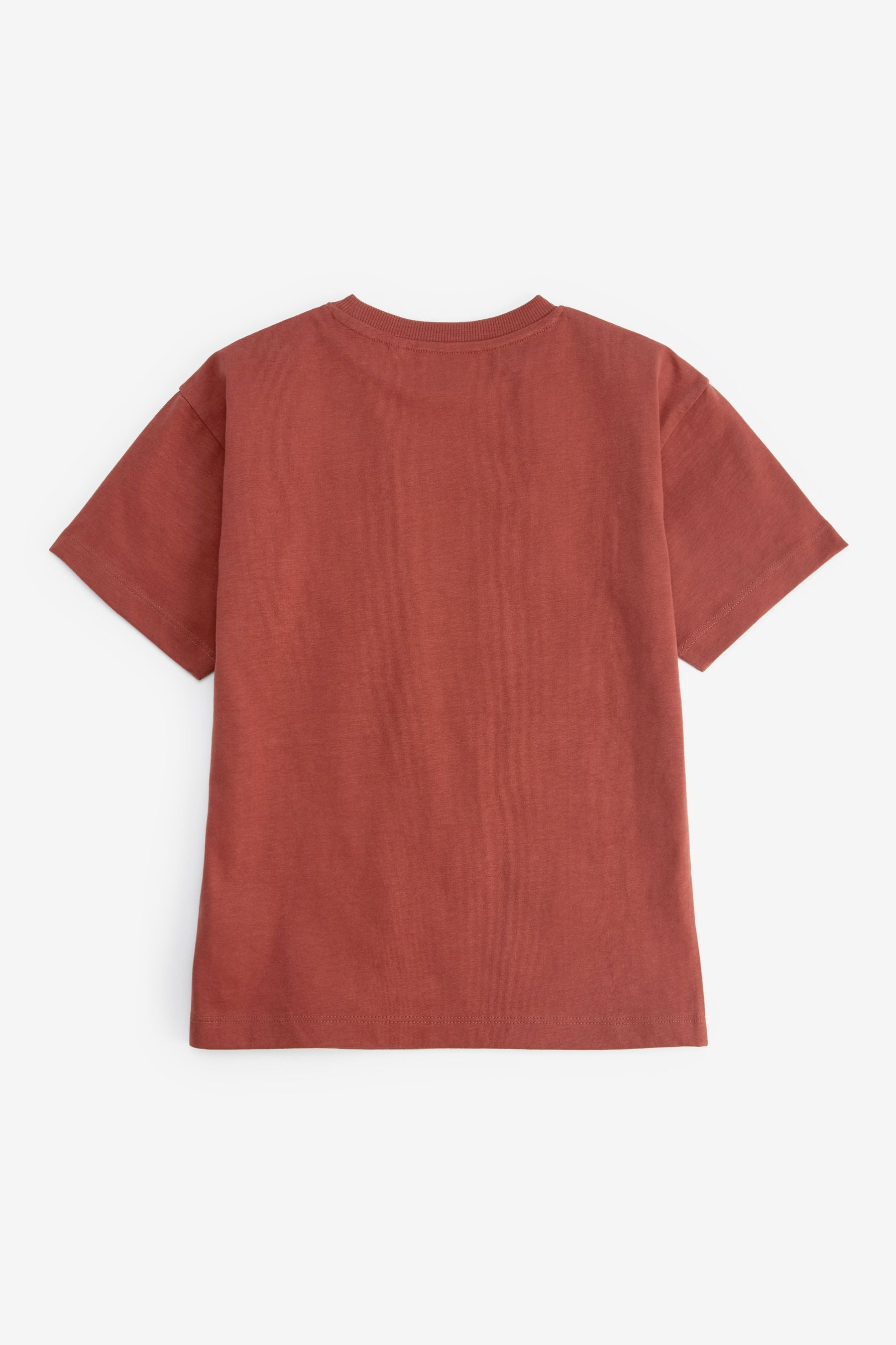 Rust Red Premium Drop Shoulder T-Shirt (3-16yrs)