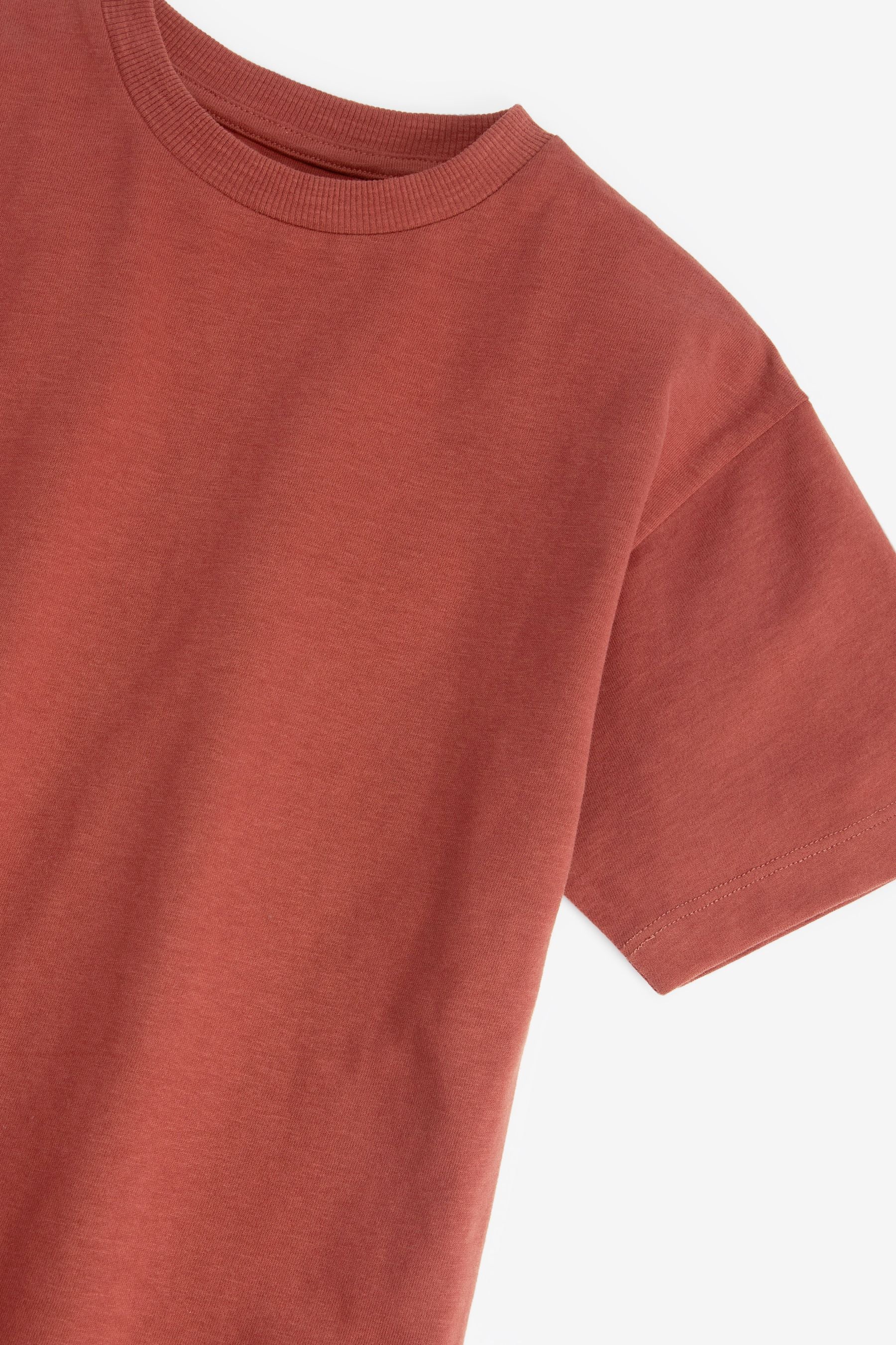 Rust Red Premium Drop Shoulder T-Shirt (3-16yrs)