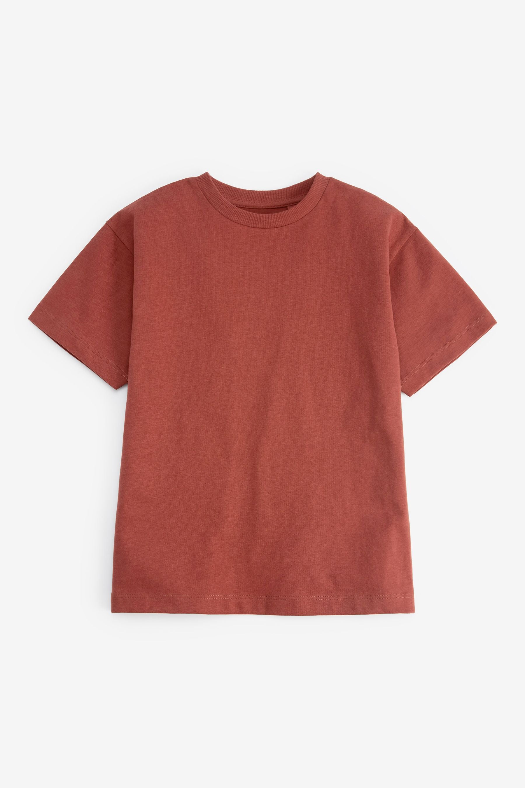 Rust Red Premium Drop Shoulder T-Shirt (3-16yrs)