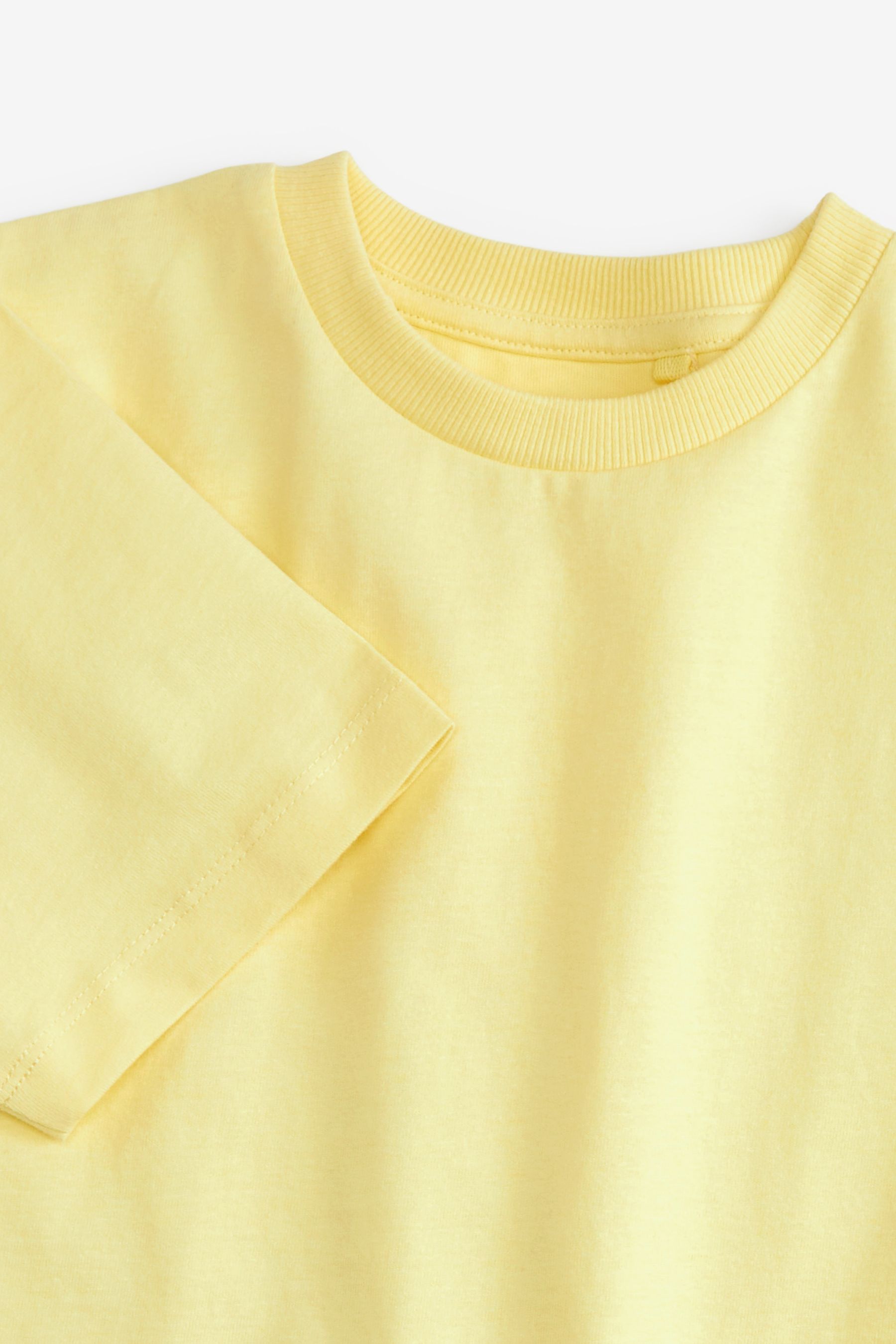 Pastel Yellow Premium Drop Shoulder T-Shirt (3-16yrs)