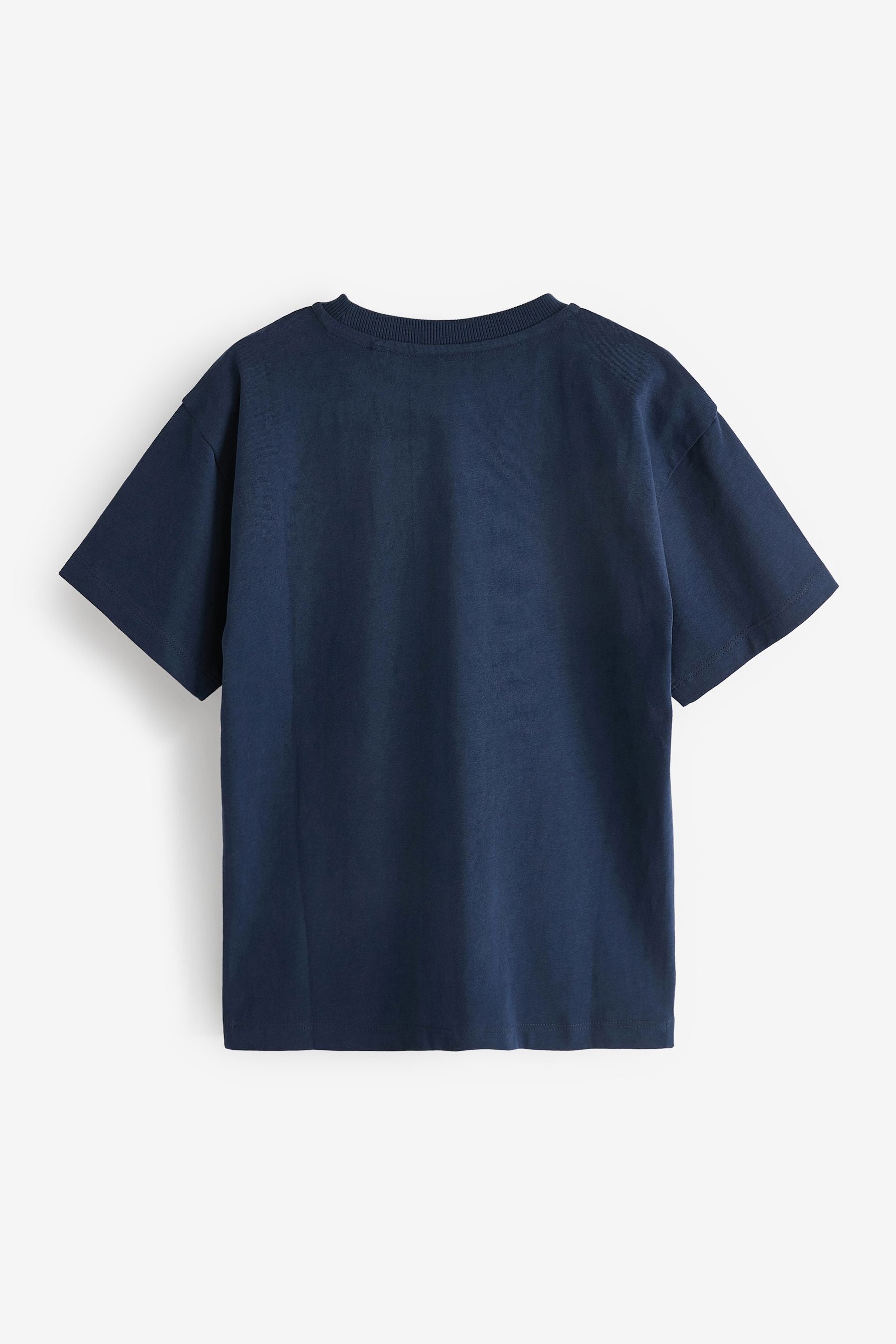 Navy Blue Premium Drop Shoulder T-Shirt (3-16yrs)