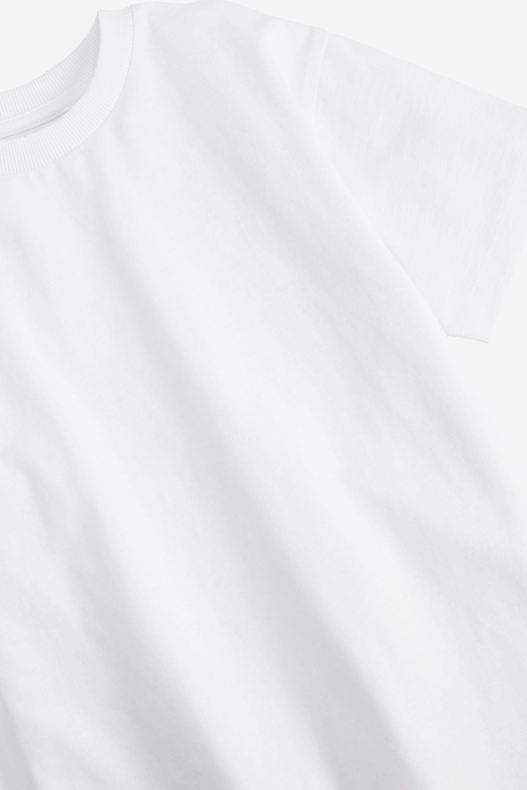 White Premium Drop Shoulder T-Shirt (3-16yrs)