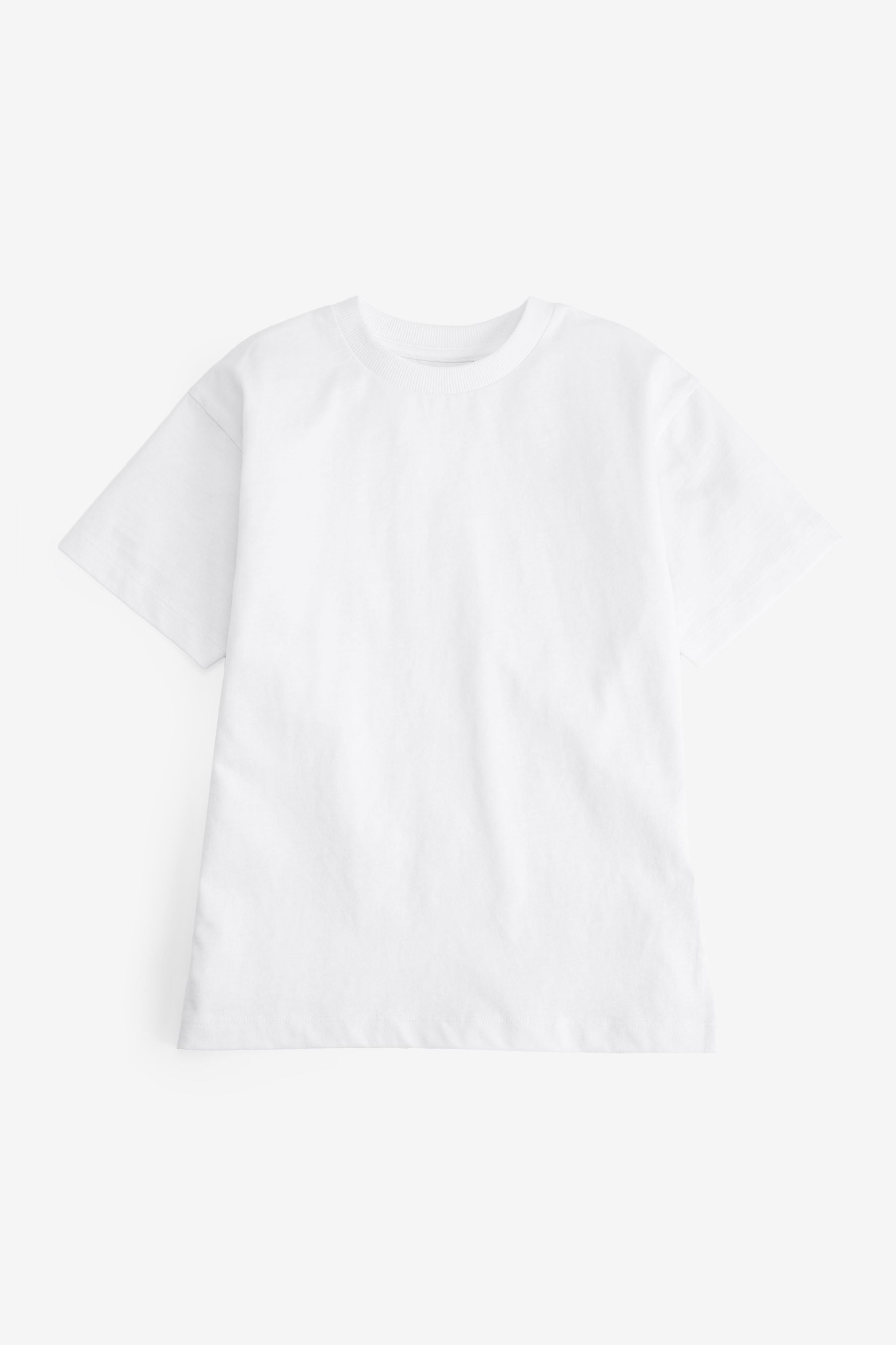 White Premium Drop Shoulder T-Shirt (3-16yrs)