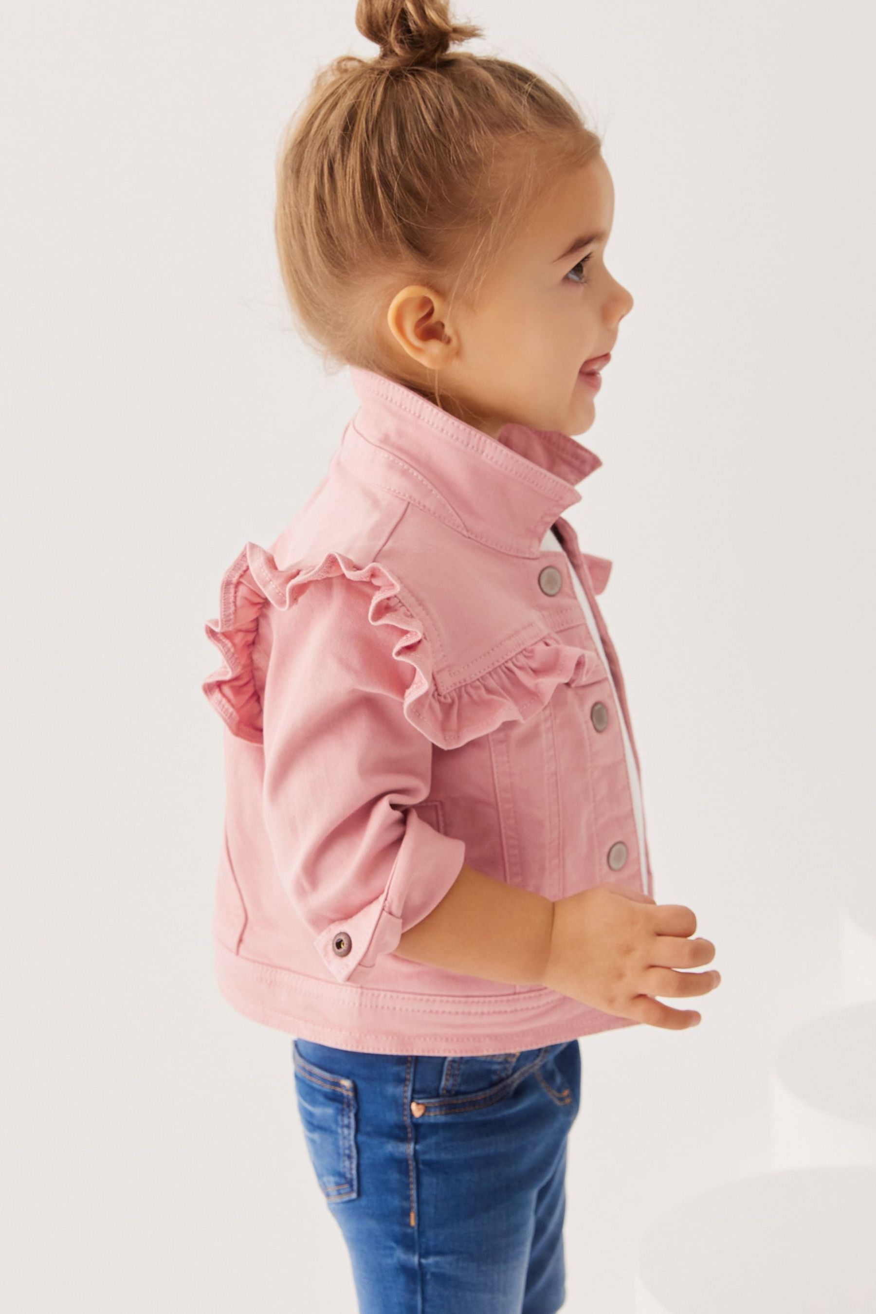 Pink Frill Denim Jacket (3mths-7yrs)