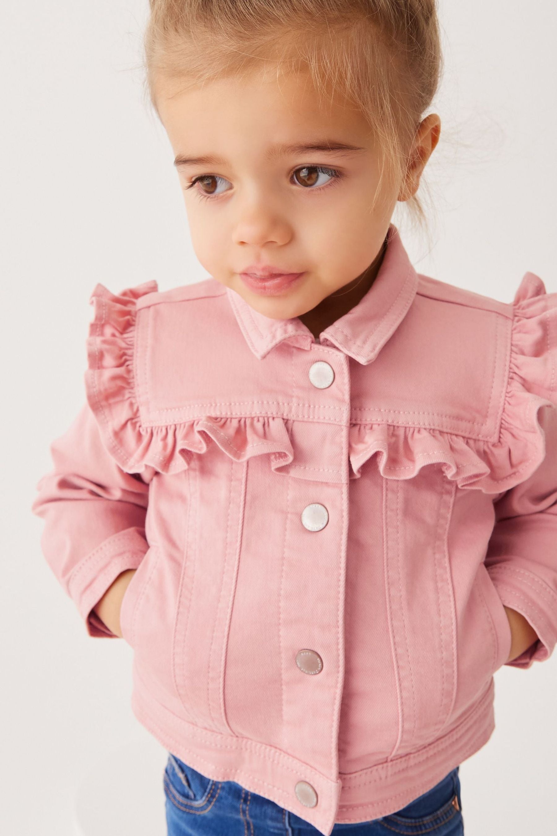 Pink Frill Denim Jacket (3mths-7yrs)