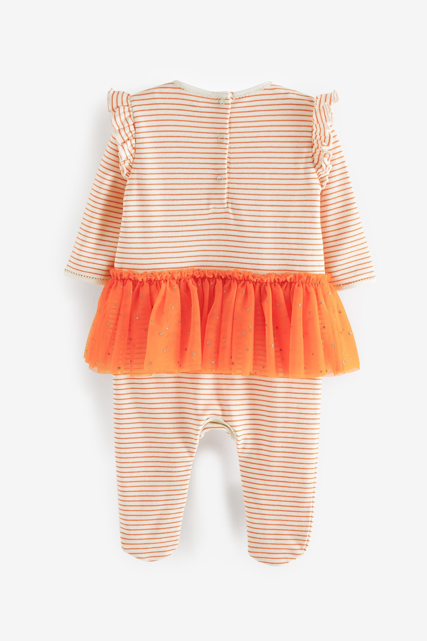 Orange Halloween Tutu Sleepsuit (0-2yrs)