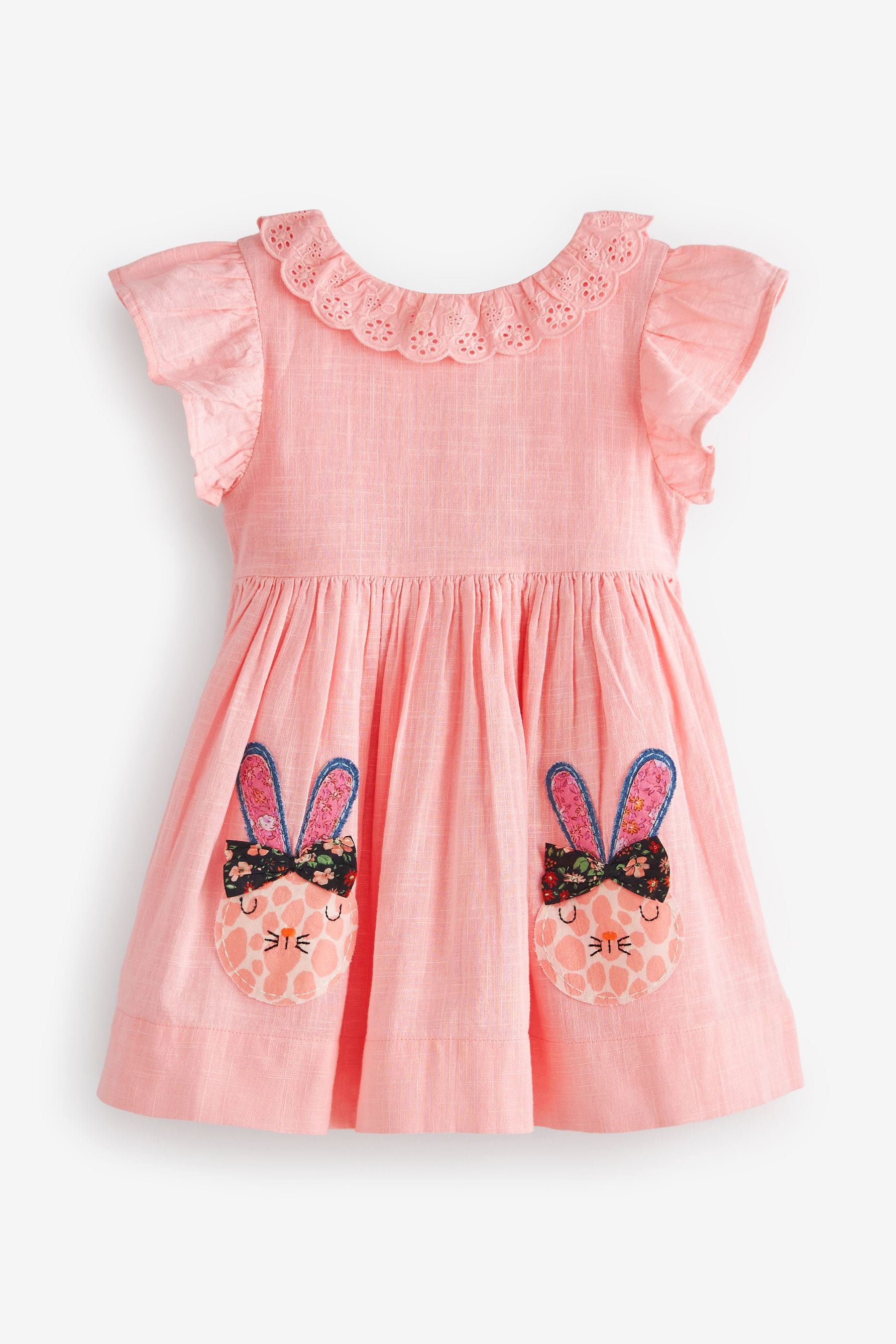 Pink Bunny Character Applique Dress (3mths-7yrs)