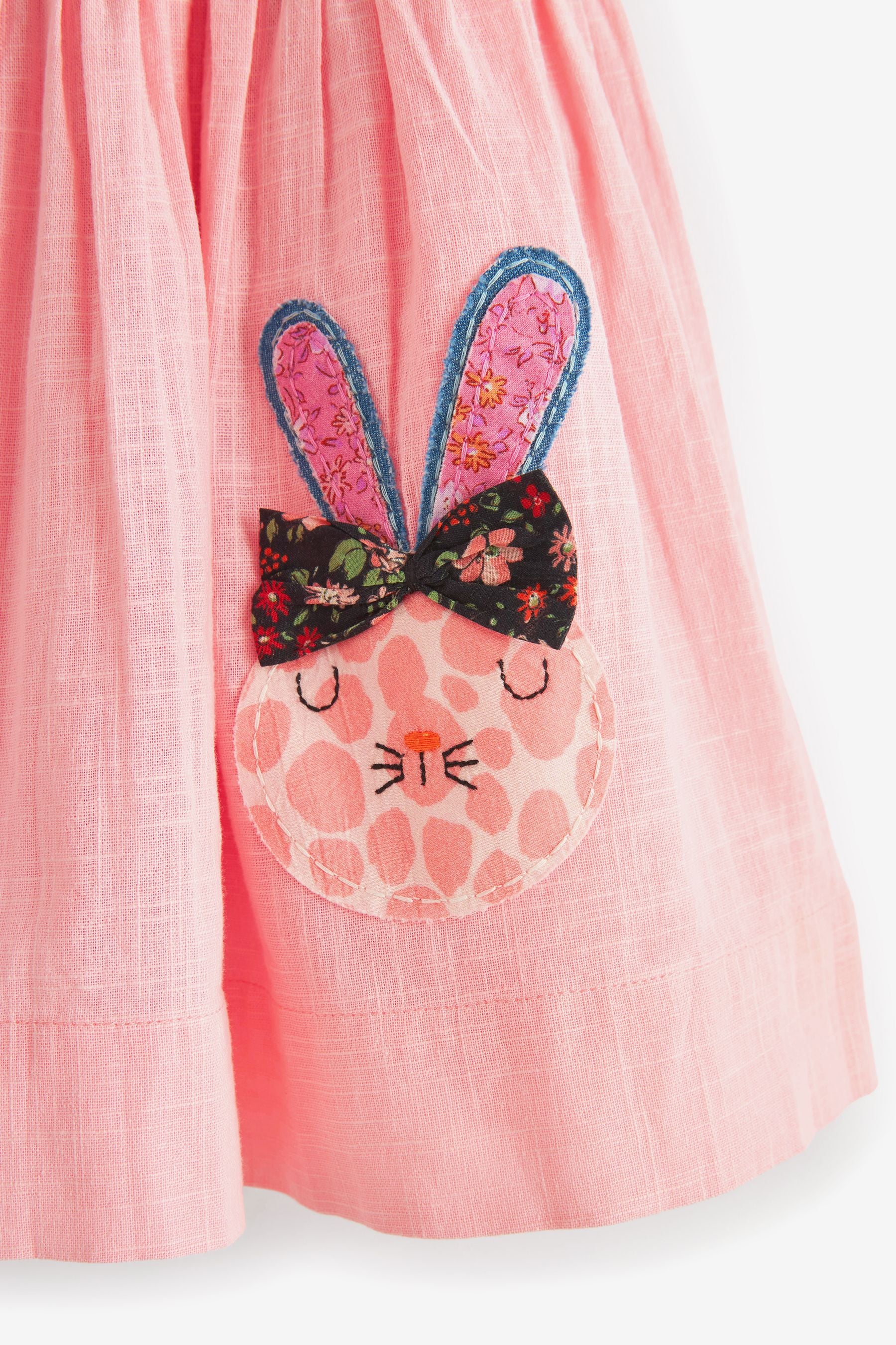 Pink Bunny Character Applique Dress (3mths-7yrs)