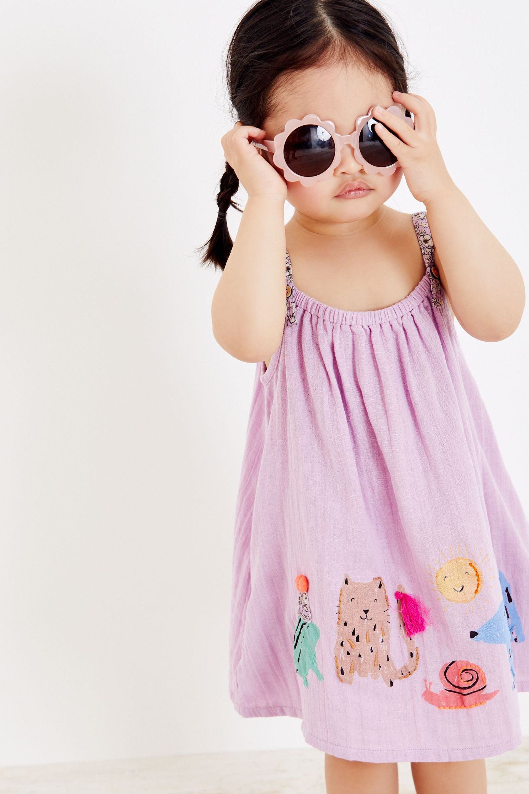 Lilac Purple Animal Print Sundress (3mths-8yrs)