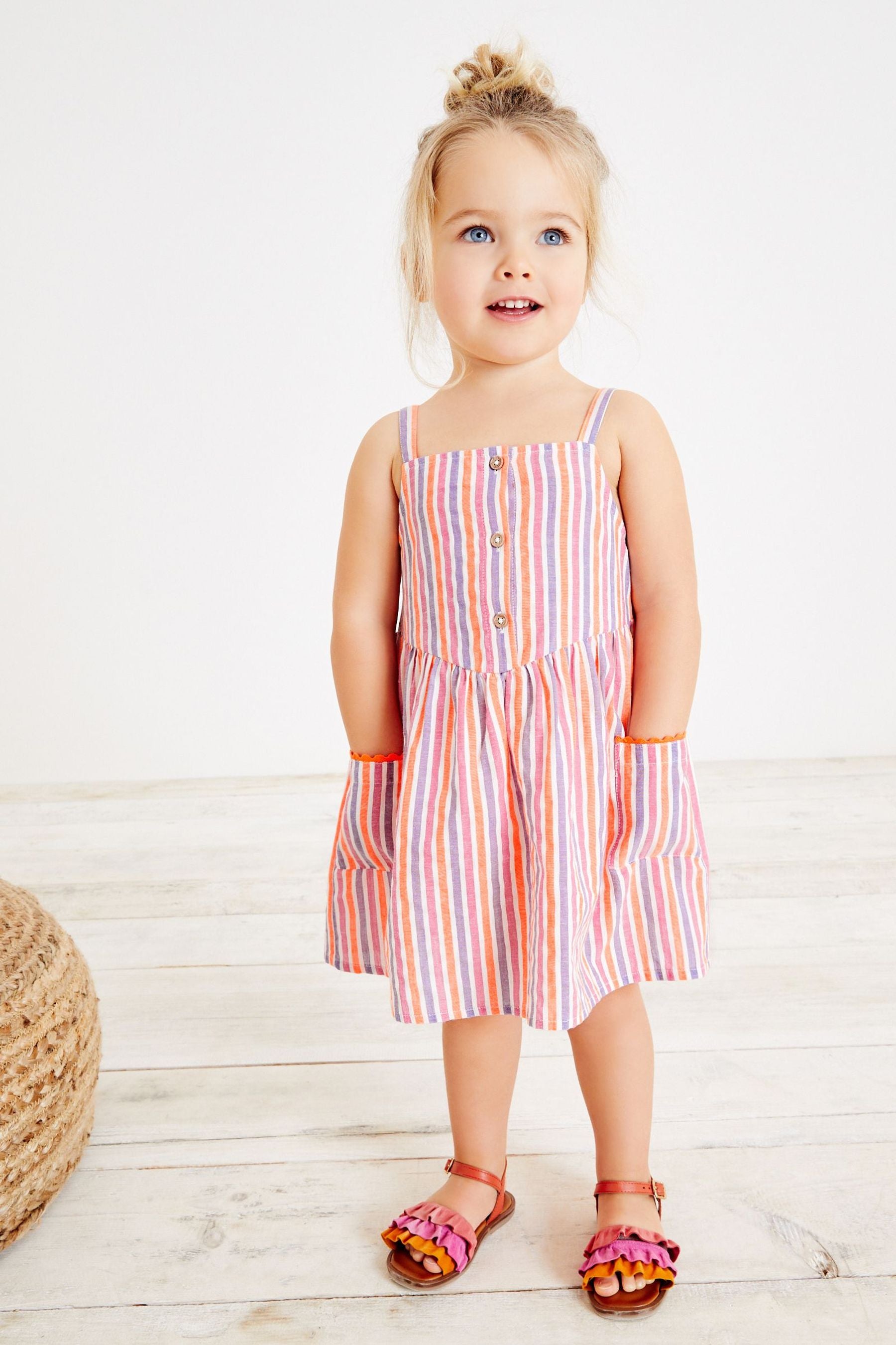 Pink Stripe Cotton Sundress (3mths-8yrs)