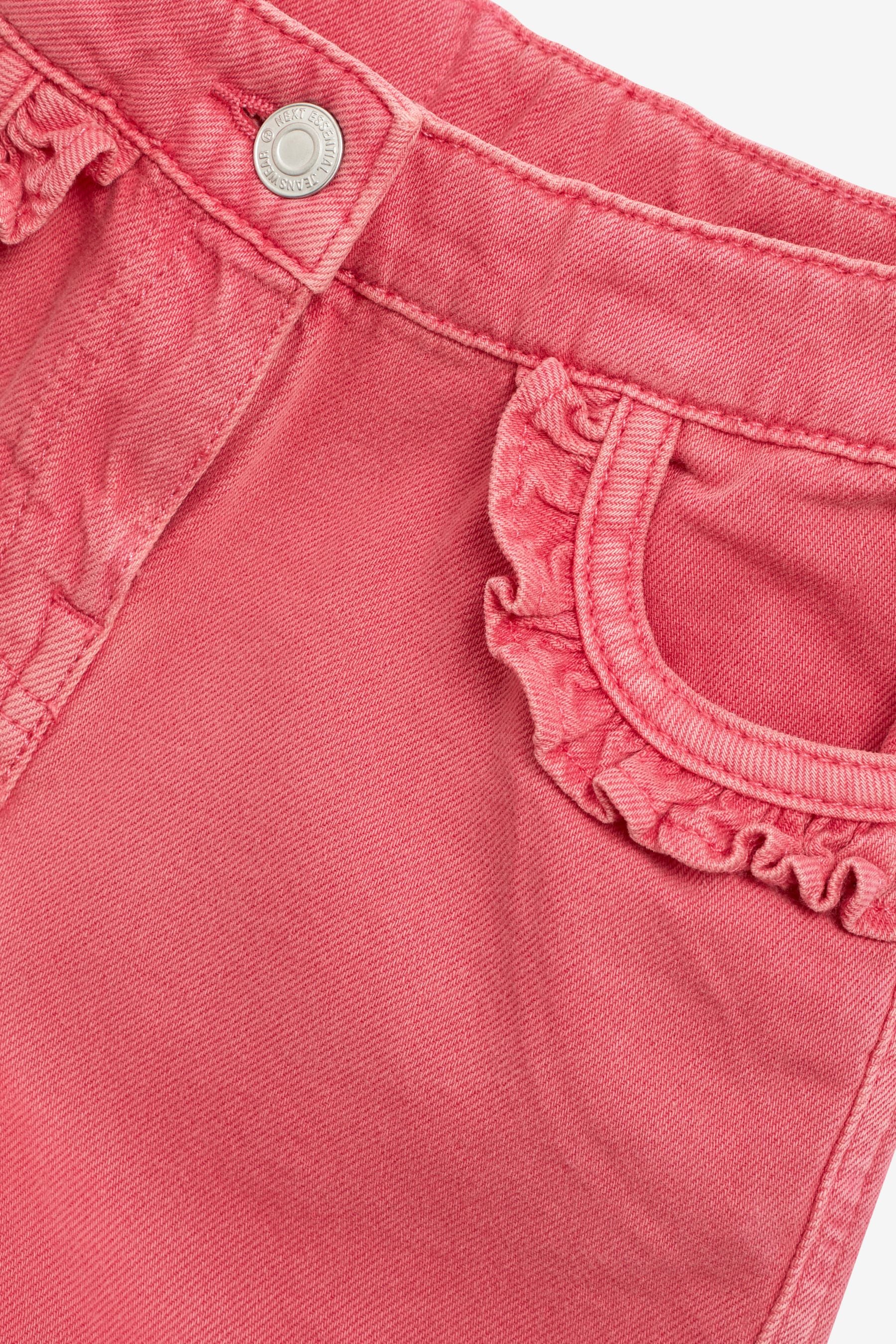 Pink Frill Detail Denim Shorts (3-16yrs)